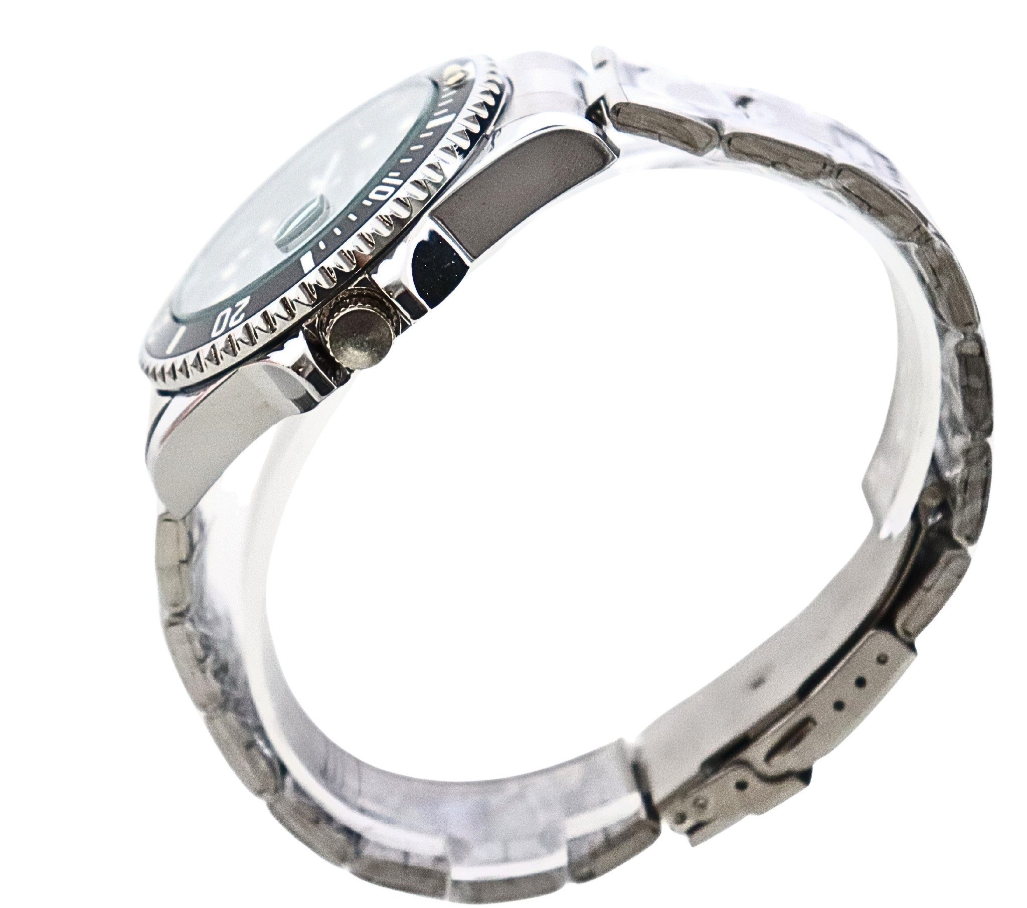 Rötting Design Quarzuhr Herrenuhr schwarze Lünette zum Drehen schwarzes Ziffernblatt, Datumsanzeige