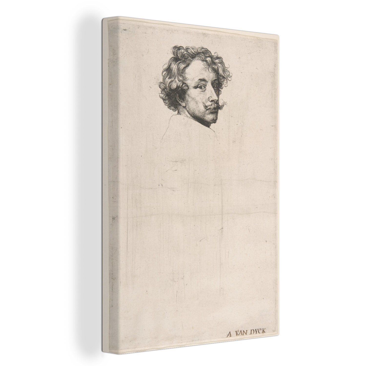 OneMillionCanvasses® Leinwandbild Selbstporträt - Gemälde von Anthony van Dyck, (1 St), Leinwandbild fertig bespannt inkl. Zackenaufhänger, Gemälde, 20x30 cm