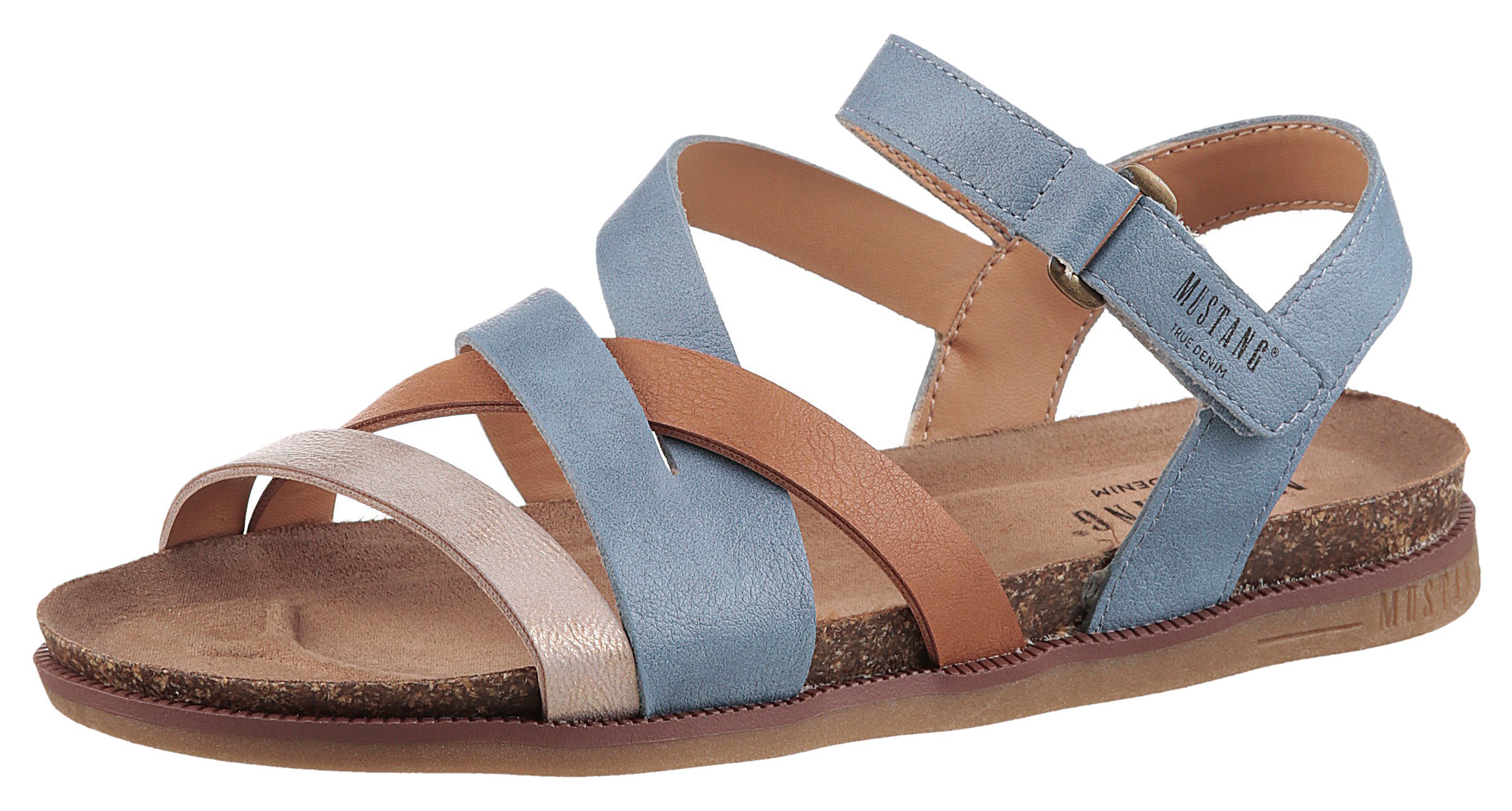 Mustang Shoes Riemchensandale, Barfußschuh, Klettschuh, Sommerschuh mit Tie günstig online kaufen