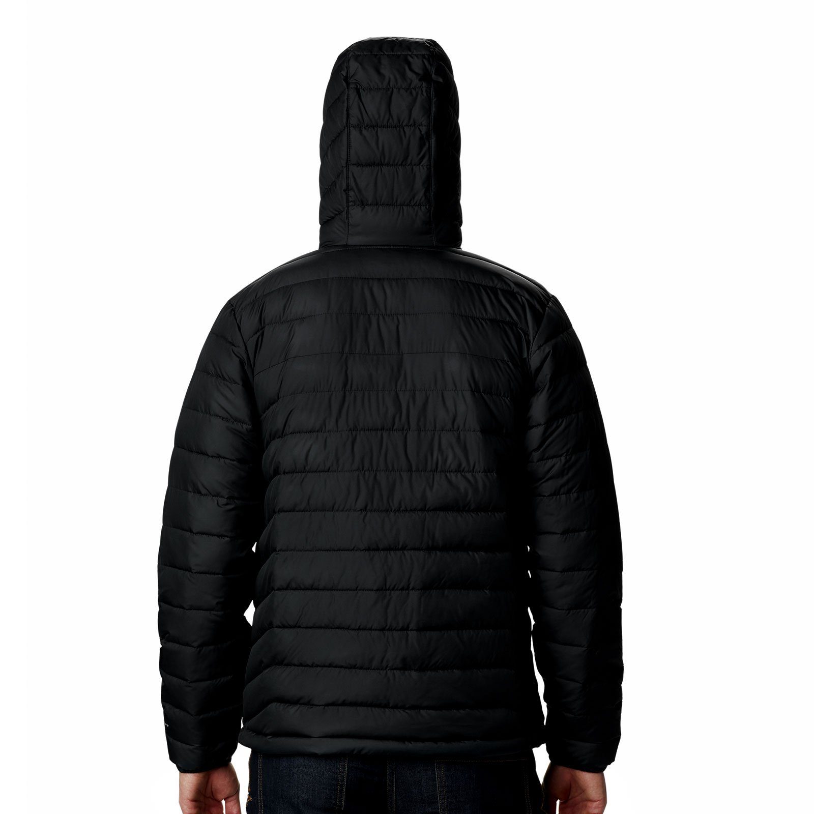 Jacket Thermosystem Columbia black Steppjacke Powder 010 Wärme-reflektierendem Lite™ Hooded mit Omni-Heat™