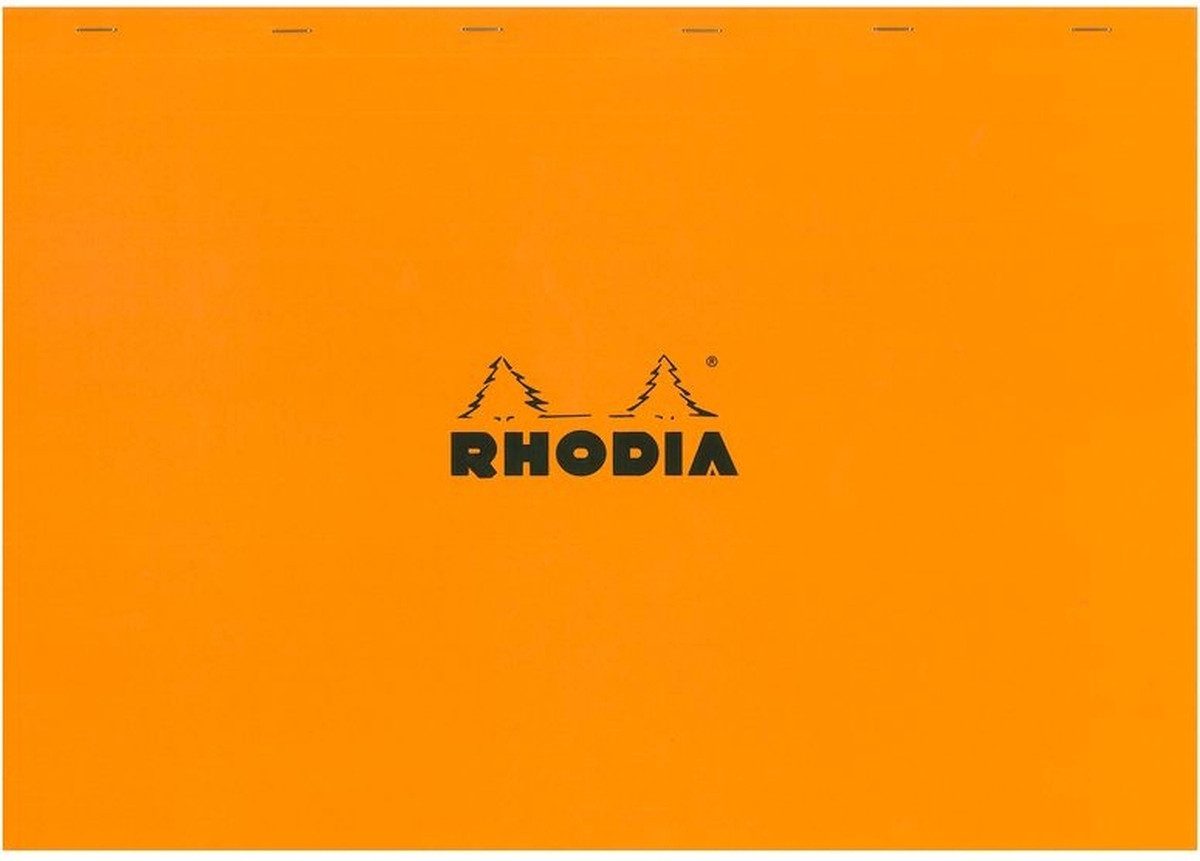 Notizblock Notizblock Rhodia Nr. 10 A3 kariert 80 Blatt orange