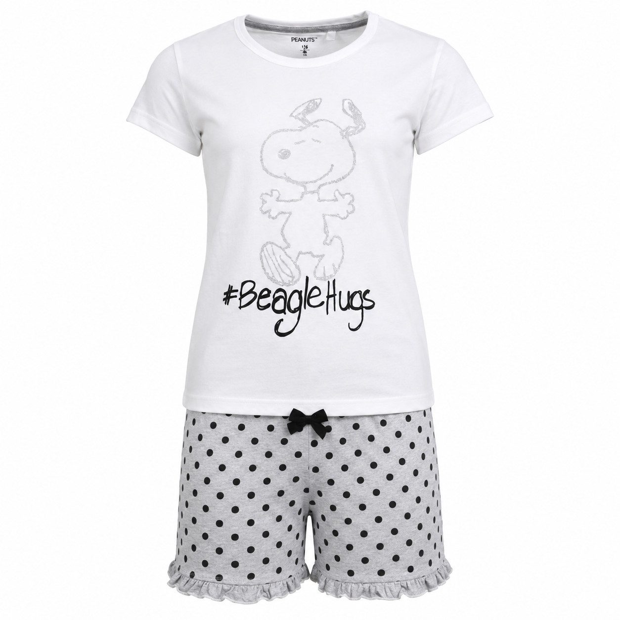 Snoopy Schlafanzug Peanuts Snoopy Mädchen kurzarm Pyjama Shirt Shorts (Set) Gr. 134 bis 164