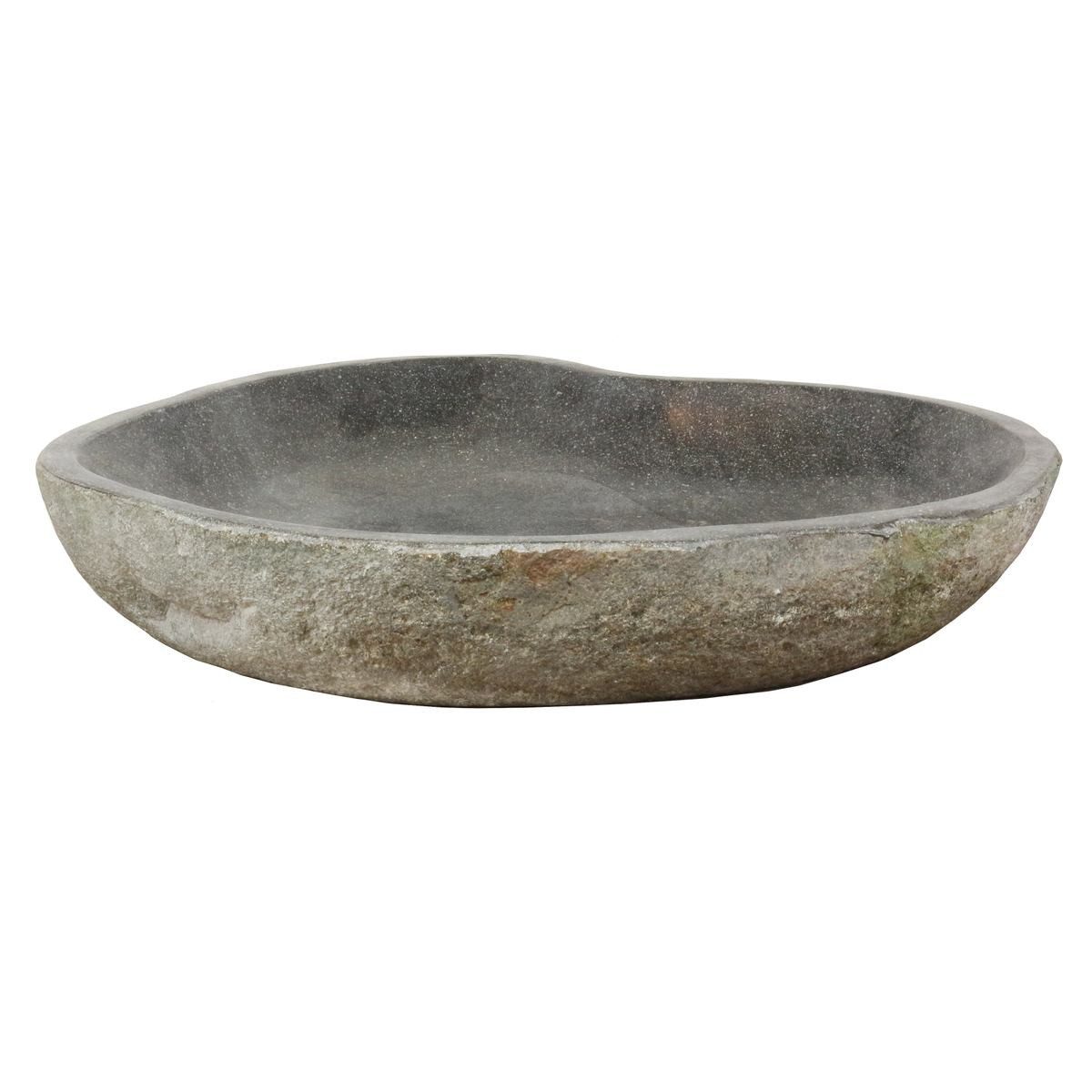 Oriental Galerie Dekotablett Naturstein Stein Schale Garten Vogeltränke 37-45cm (1 St)