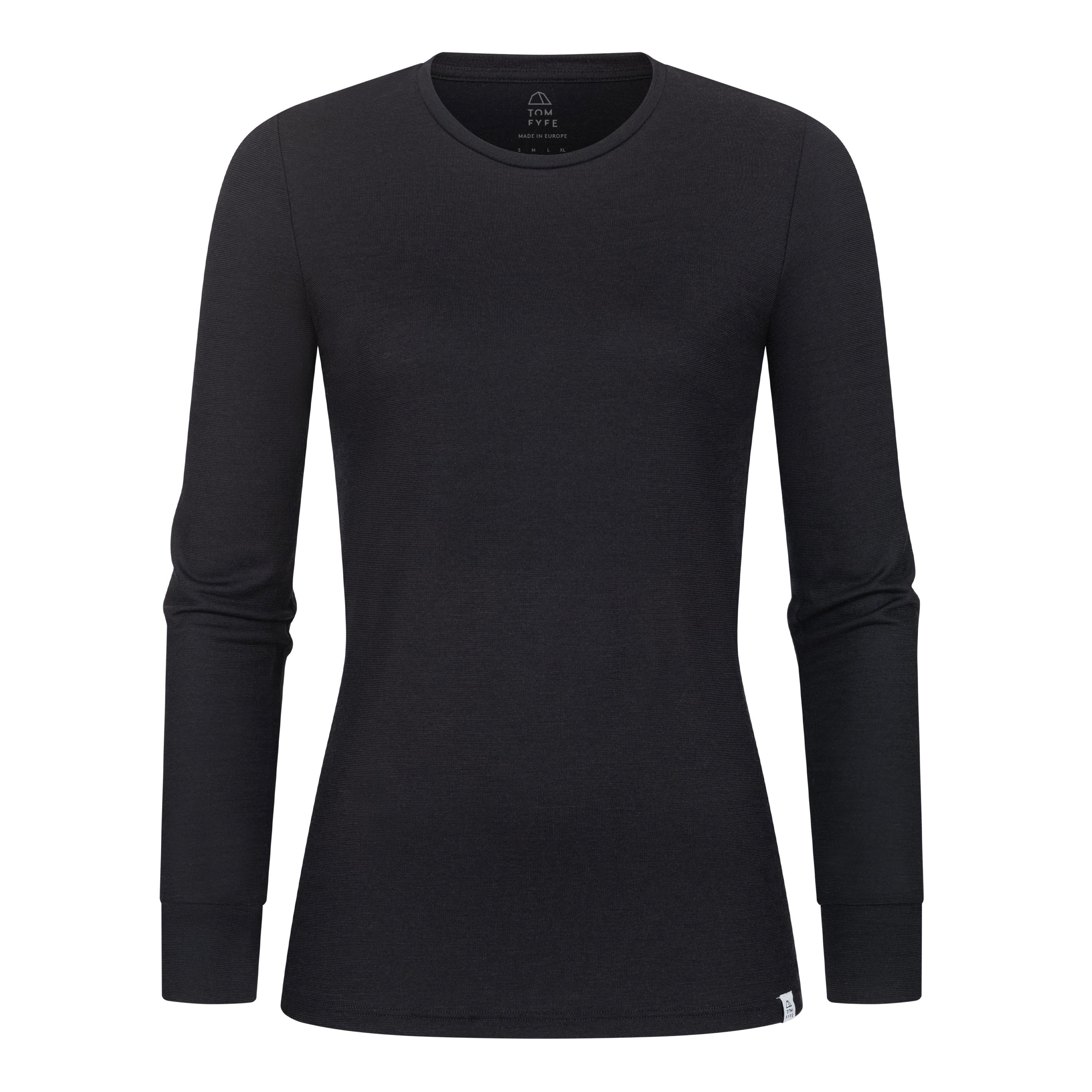 Tom Fyfe Longsleeve TOM FYFE Merino Longsleeve Damen Schwarz / 2XL