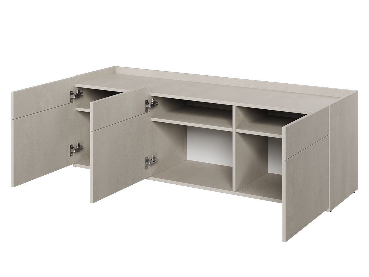 MIRJAN24 Kommode Teen Flex 3D TF-08 (3-Drehtüren), Ohne Griffe, 150x42x52 cm