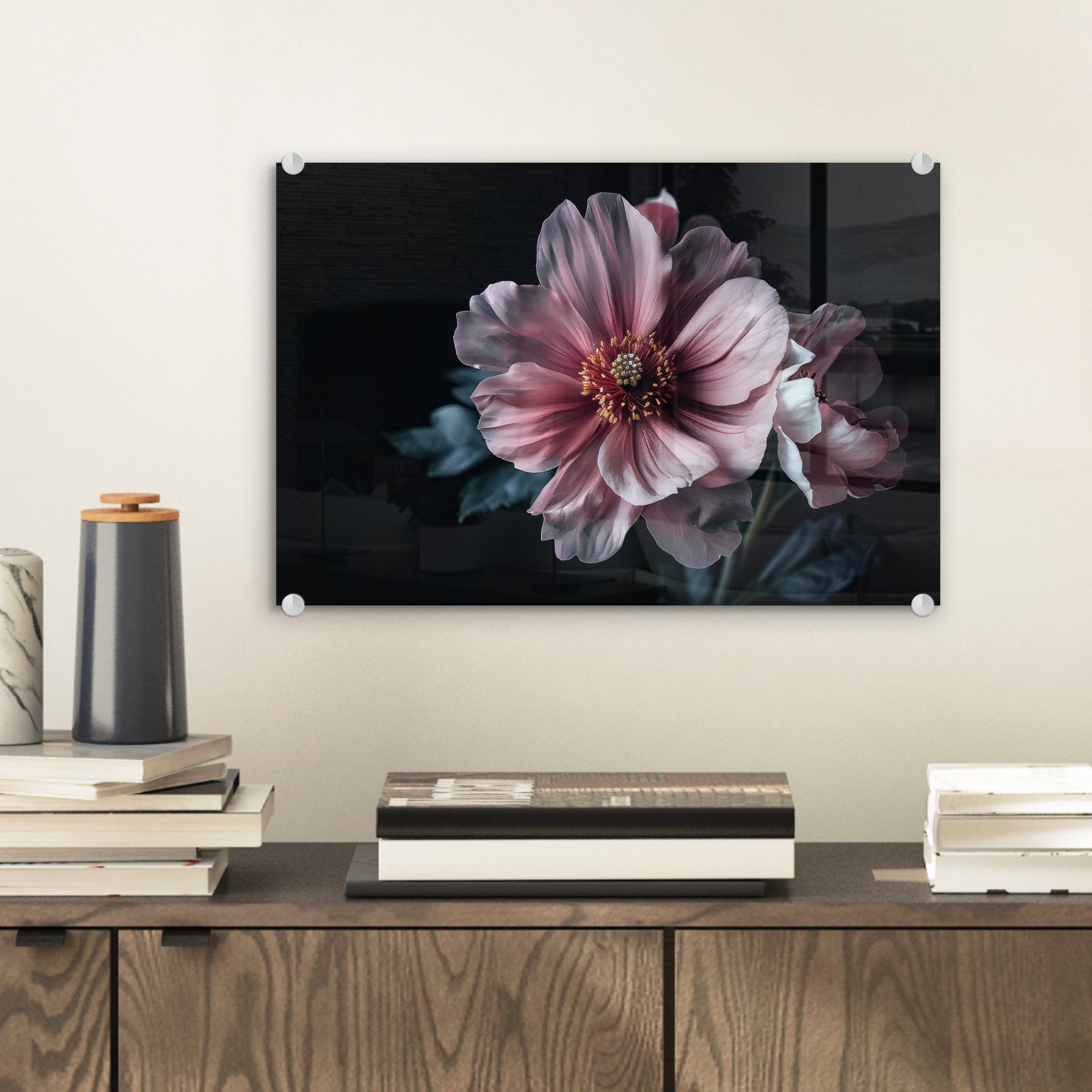 MuchoWow Acrylglasbild Blume - Rosa - günstig online kaufen