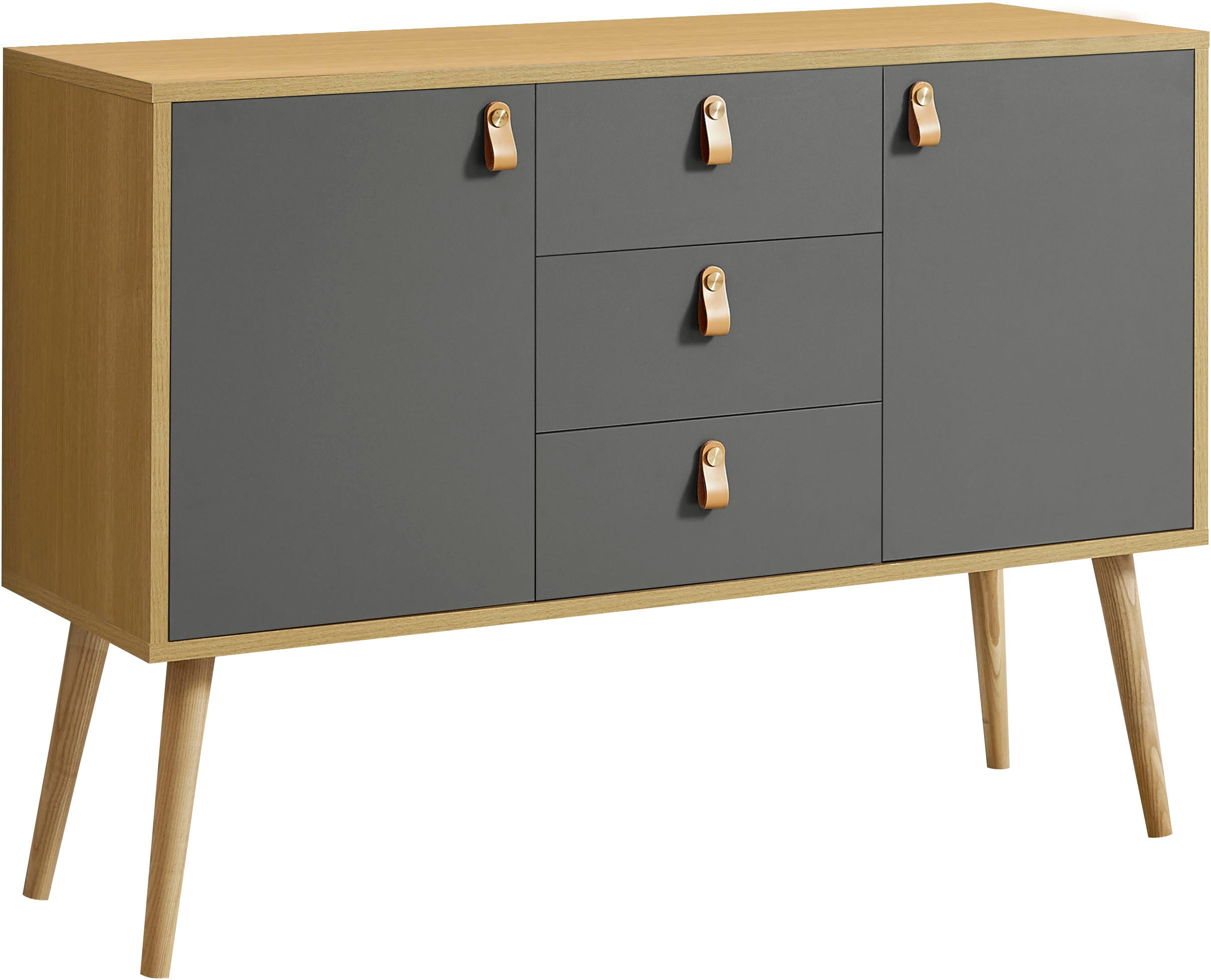 Leonique Sideboard Avril, Korpus aus Melamin & MDF, ABS-Kunststoff Kanten, Soft-Close-Funktion