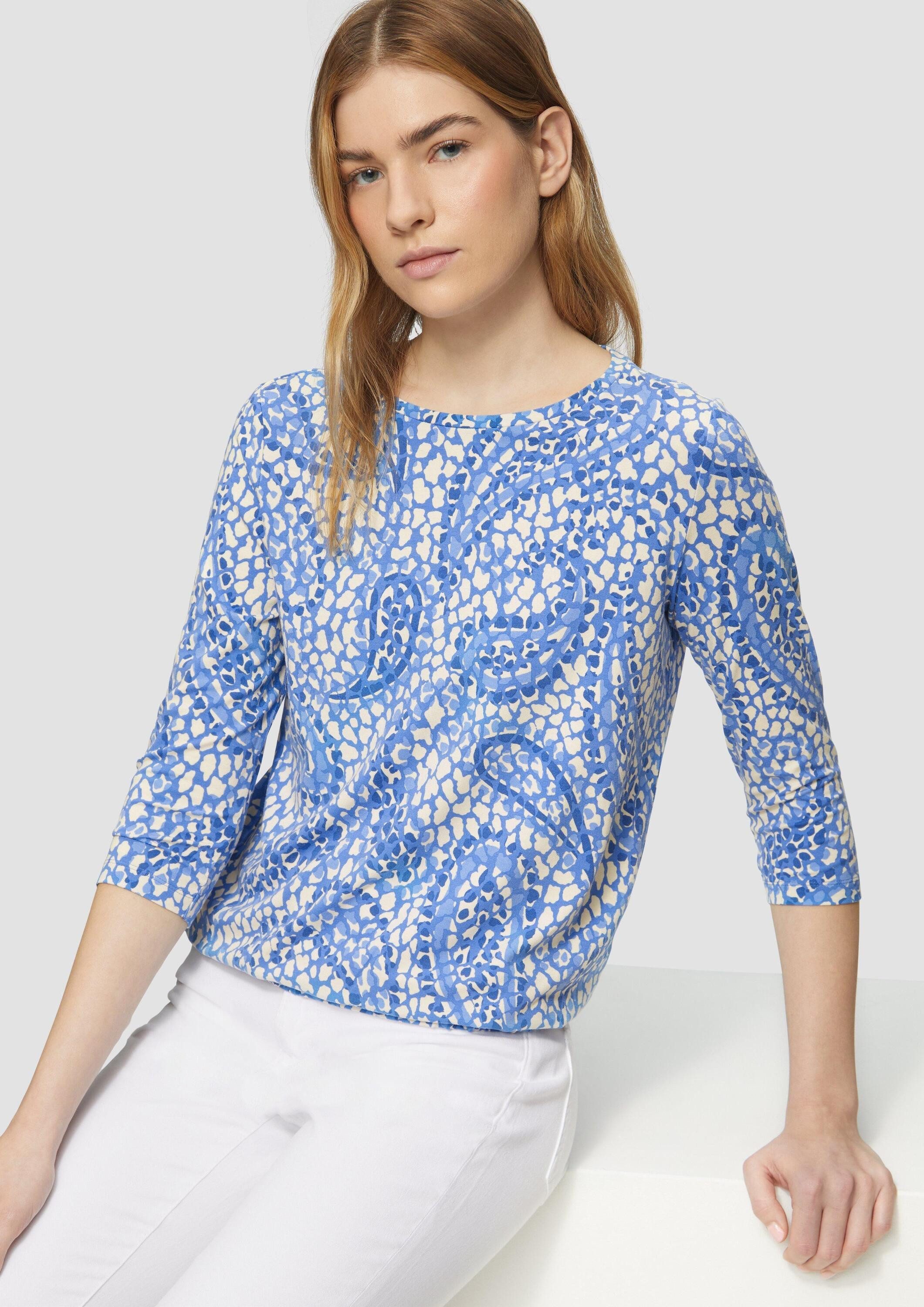 s.Oliver 3/4-Arm-Shirt T-Shirt Shirt aus Viskosestretch in O-Shape günstig online kaufen