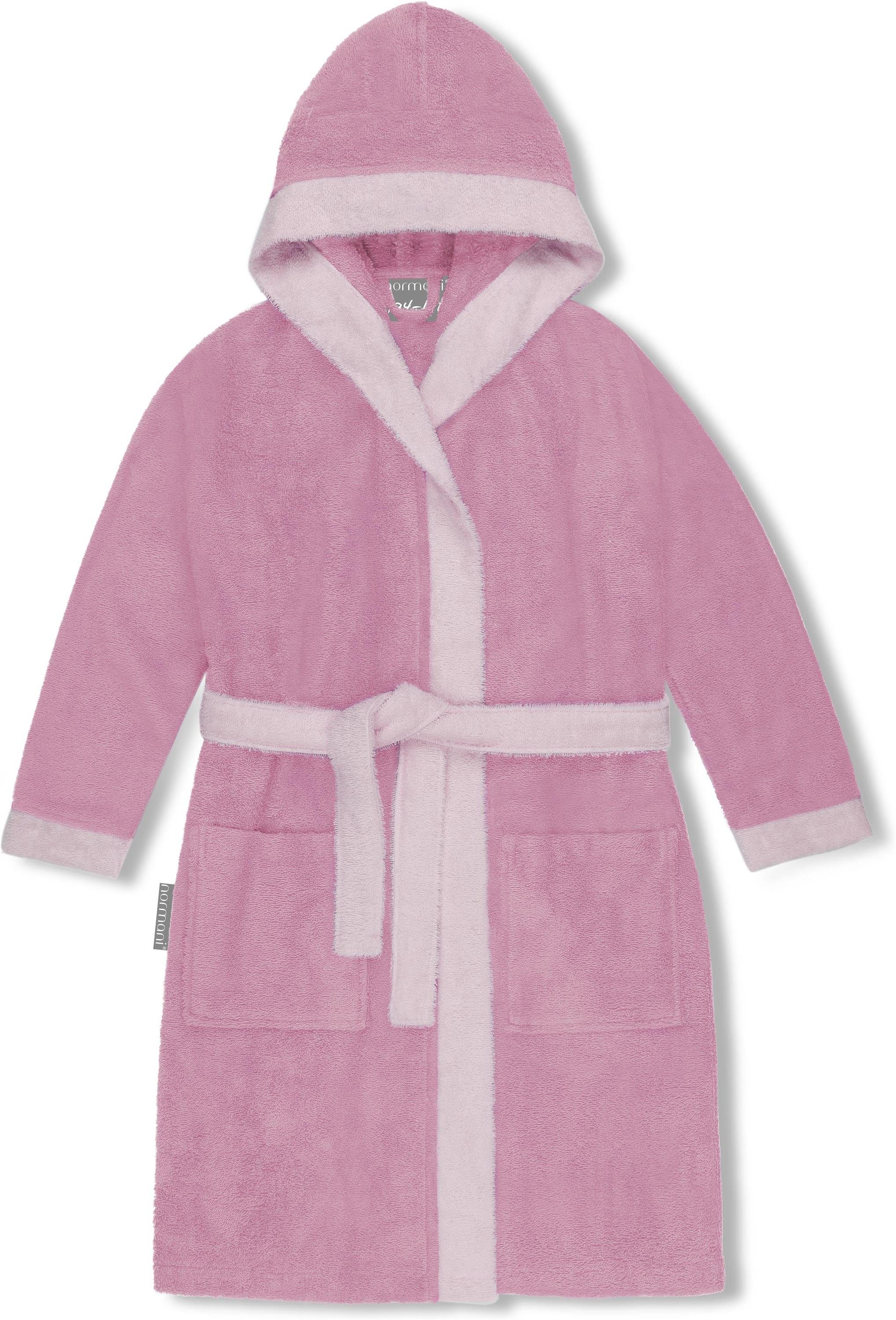 normani Kinderbademantel Kinder Bademantel aus Bio-Baumwolle Elounda, Bio-Baumwolle, Kapuze, Bindegürtel, Kinderbademantel aus weichem und schadtsofffreiem Material