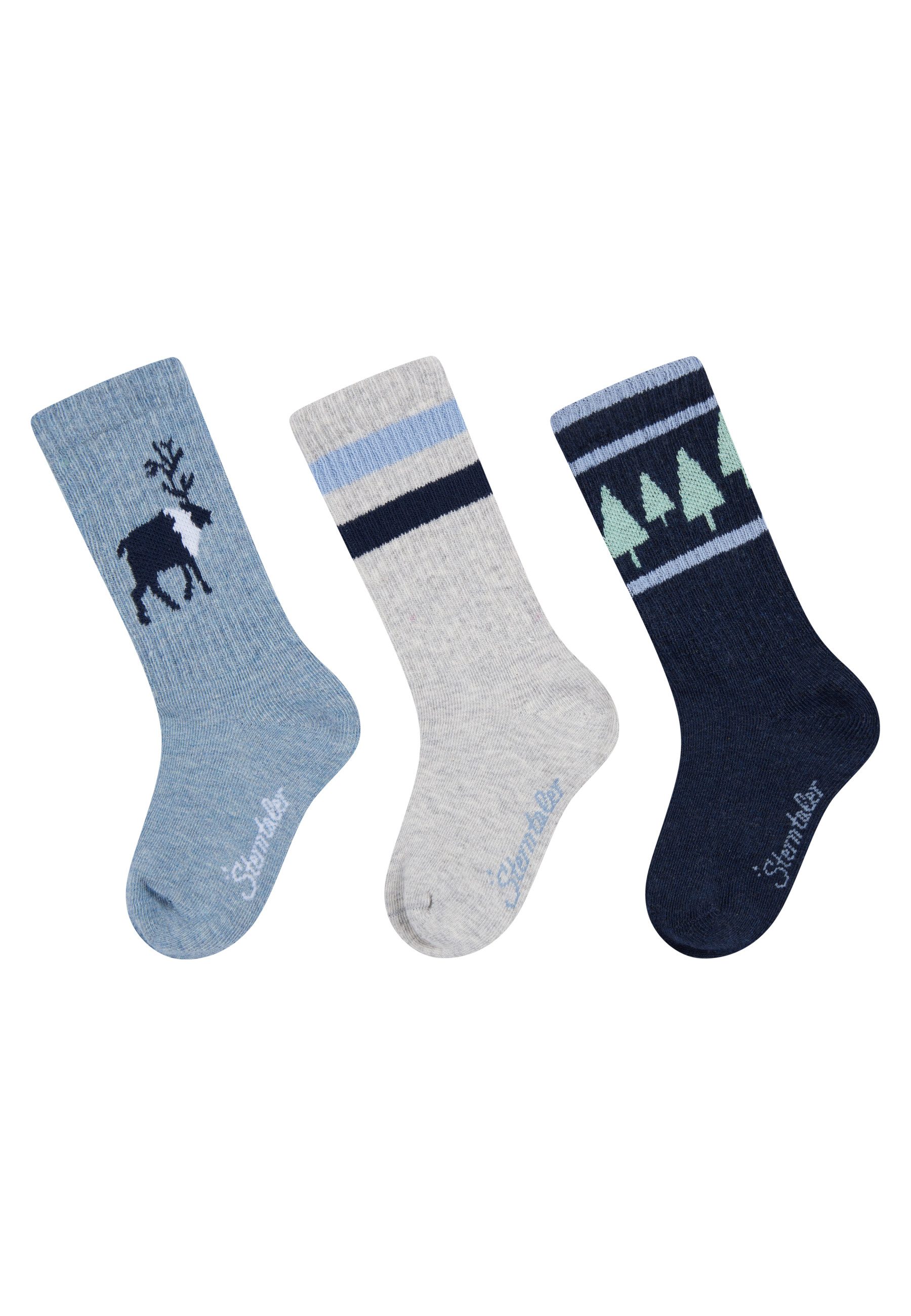 Sterntaler® Langsocken Socken 3er-Pack Hirsch (3-Paar) günstig online kaufen