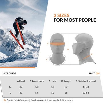 Qunature Sturmhaube Balaclava Winter Skimaske Winddichte Atmungsaktive Gesichtsmaske (M/L für Outdoor-Sports Skifahren, Radfahren, Snowboarden, Motorradfahren Damen/Herren)