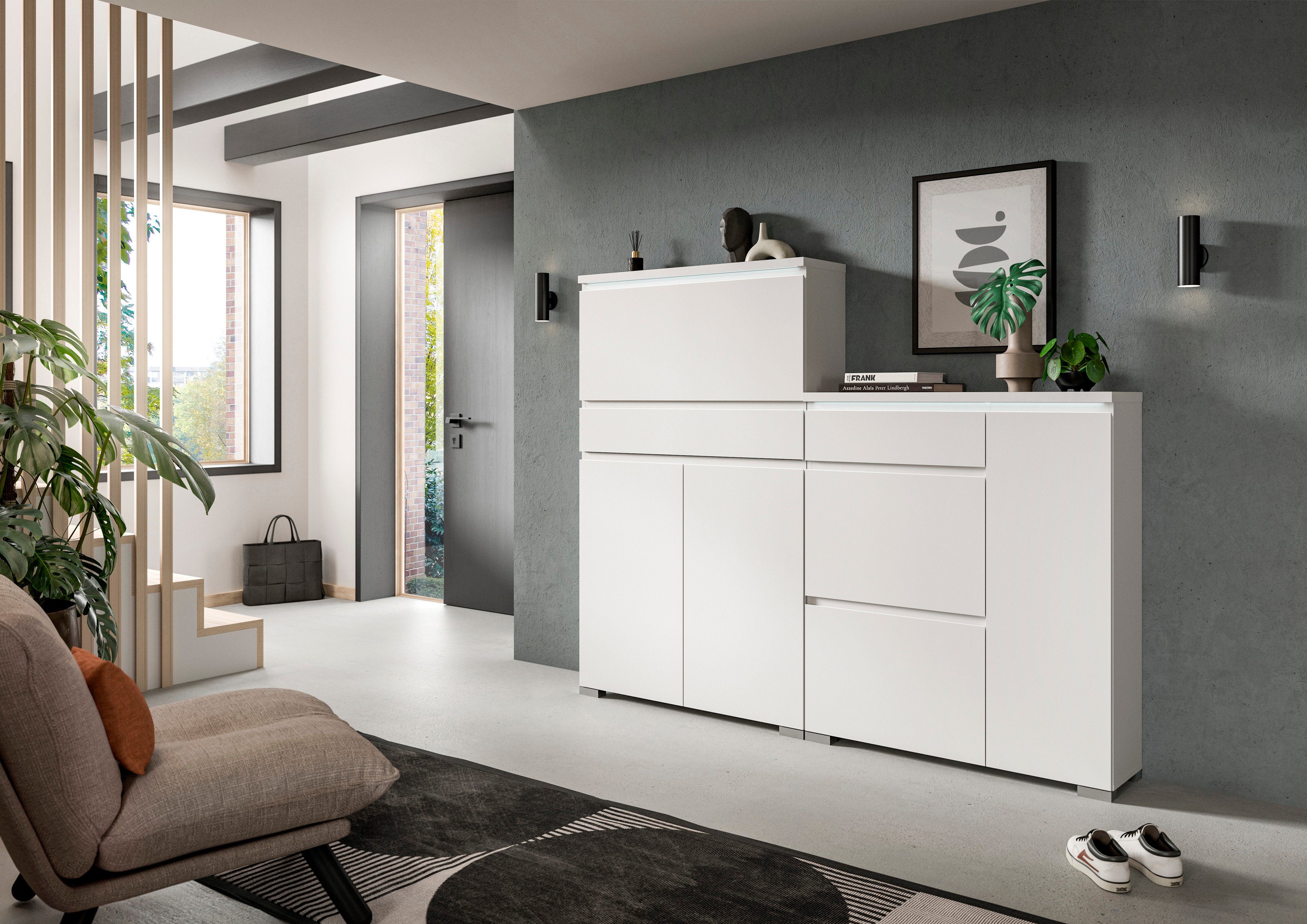 INOSIGN Schuhschrank Skoskap, Tiefe 27cm, 2 Klappen mt Schuhwalze, 1 Schubk günstig online kaufen