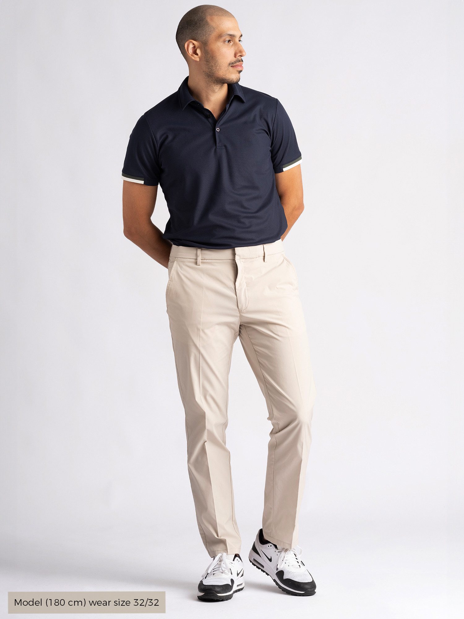 Cross Sportswear Poloshirt Cross Golfhose Byron Lux Beige Herren 36/34