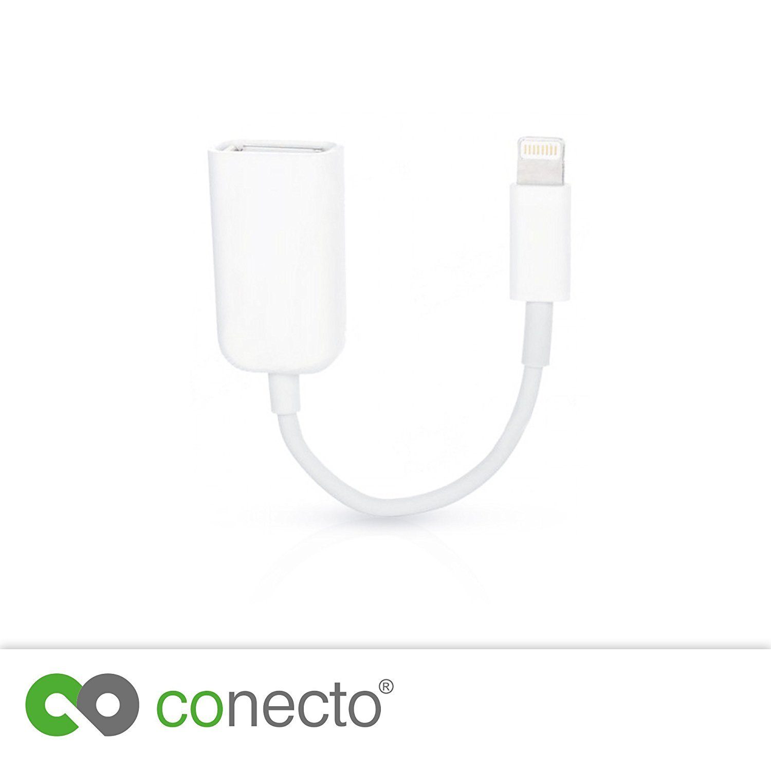 conecto USB-OTG Adapter-Kabel mit 8-pin-Stecker für Apple iPhone 5 - X + iPad USB-Kabel