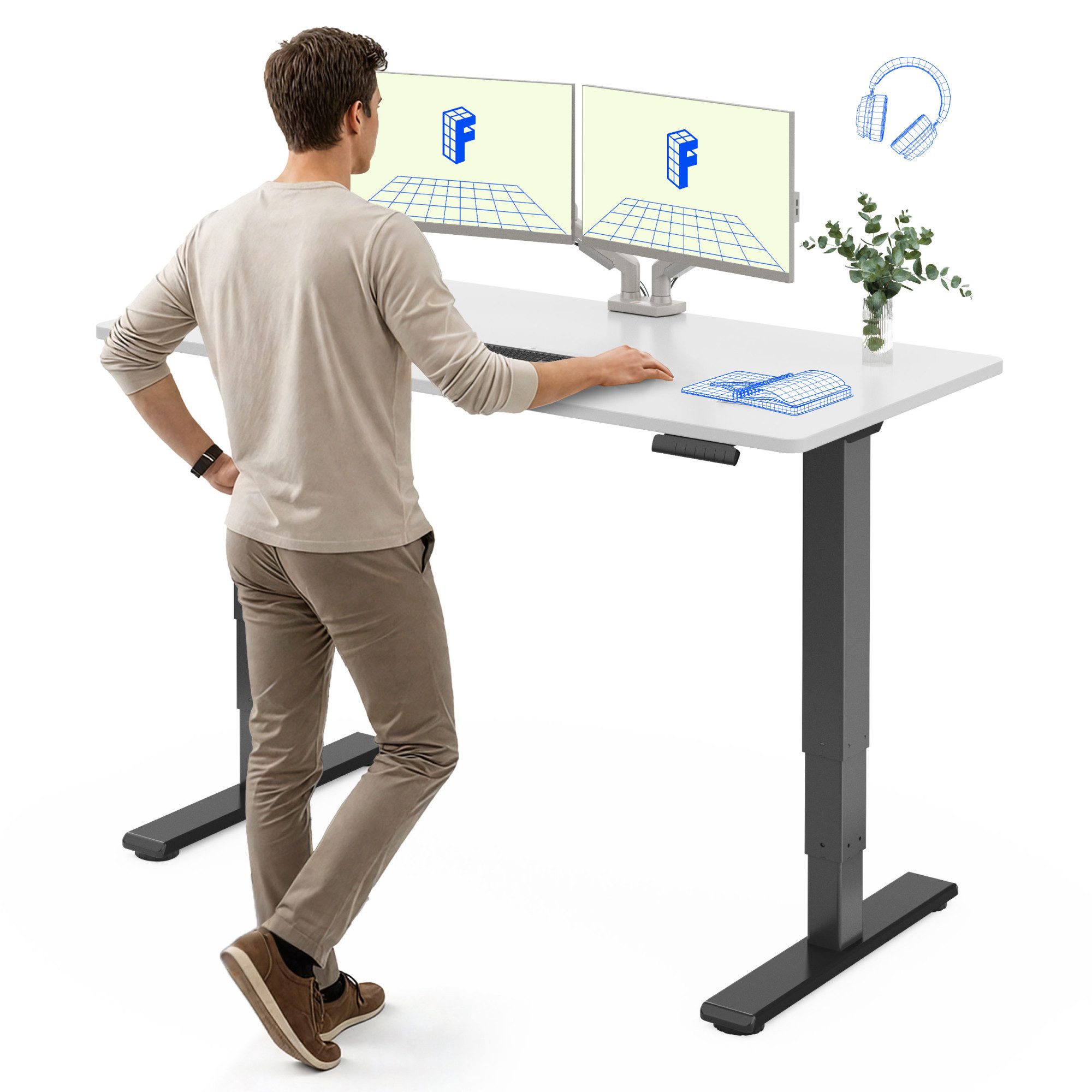 FLEXISPOT Schreibtisch Elektrisch Höhenverstellbarer Schreibtisch EC5 LITE günstig online kaufen