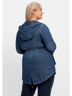 Sheego Parka Große Größen in leichter Denim-Qualität