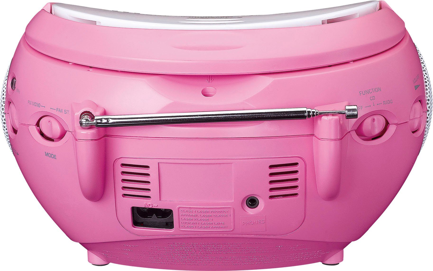 Boombox Weiß-Pink SCD-24 Lenco