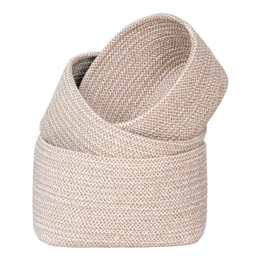 House Nordic Allzweckkorb Cadima Korb Satz von 3 Stk. beige.