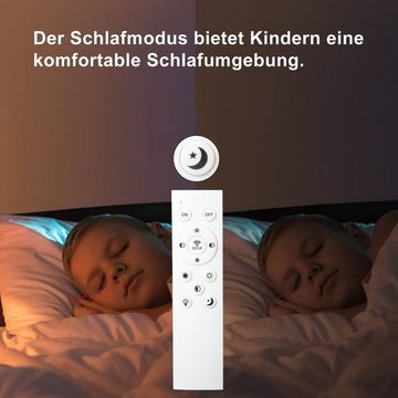 Nettlife LED Deckenleuchte Wohnzimmer Deckenlampe 45W Modern Schwarz Dimmbar mit Fernbedienung, Dimmbar, LED fest integriert, Warmweiß, Neutralweiß, Kaltweiß, für Schlafzimmer Kinderzimmer Wohnzimmer Küche Esszimmer