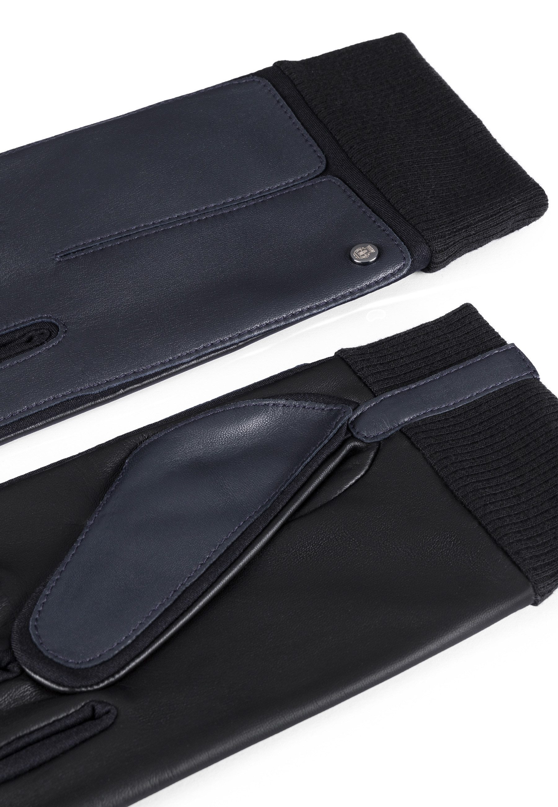 Roeckl Lederhandschuhe KOPENHAGEN TOUCH Lederhandschuhe mit Strickbund