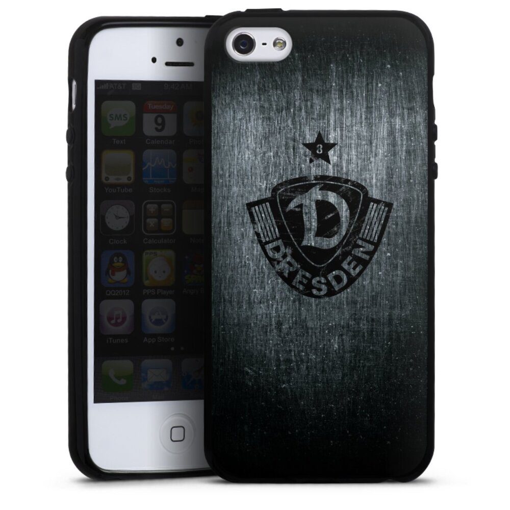 DeinDesign Handyhülle Dynamo Scratch Black, Hülle SG Dynamo Dresden Offizielles Lizenzprodukt Vintage