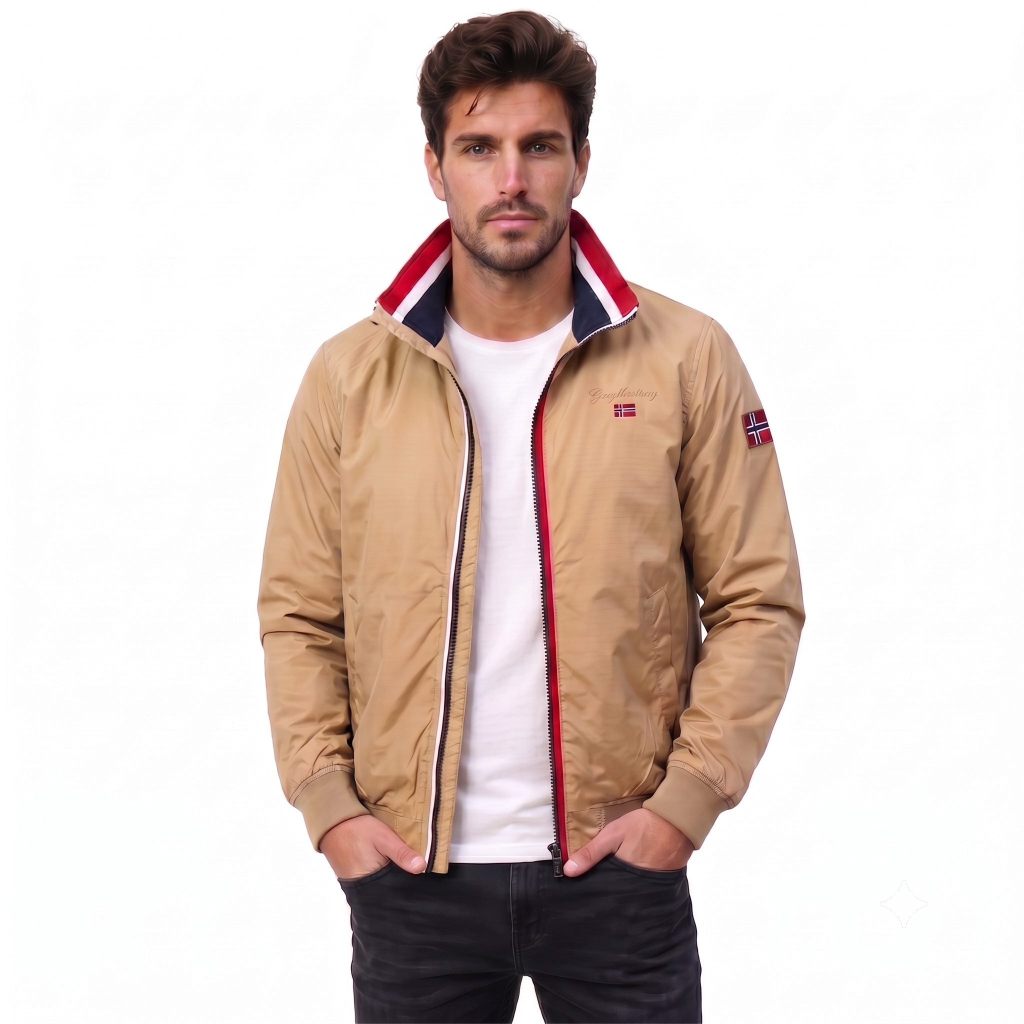 Geographical Norway Steppjacke Herren leichte Übergangsjacke, wasserabweisend Herbst & Frühling