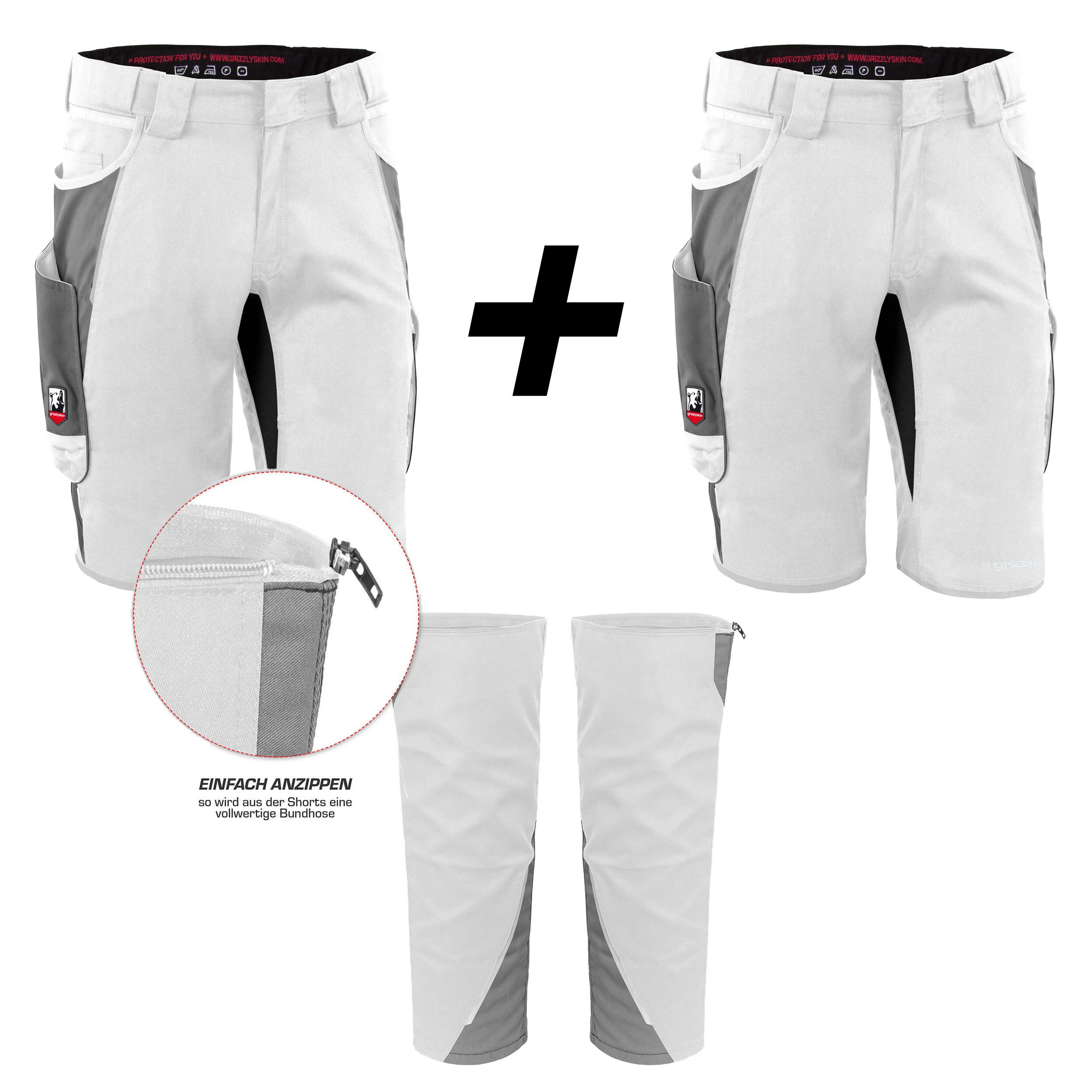 Arbeitsshorts Moderne kurze Arbeitshose - 2x Herren Shorts IRON + Beinverlängerung