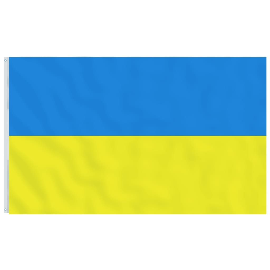 vidaXL Flagge Flagge der Ukraine mit Messingösen 90x150 cm