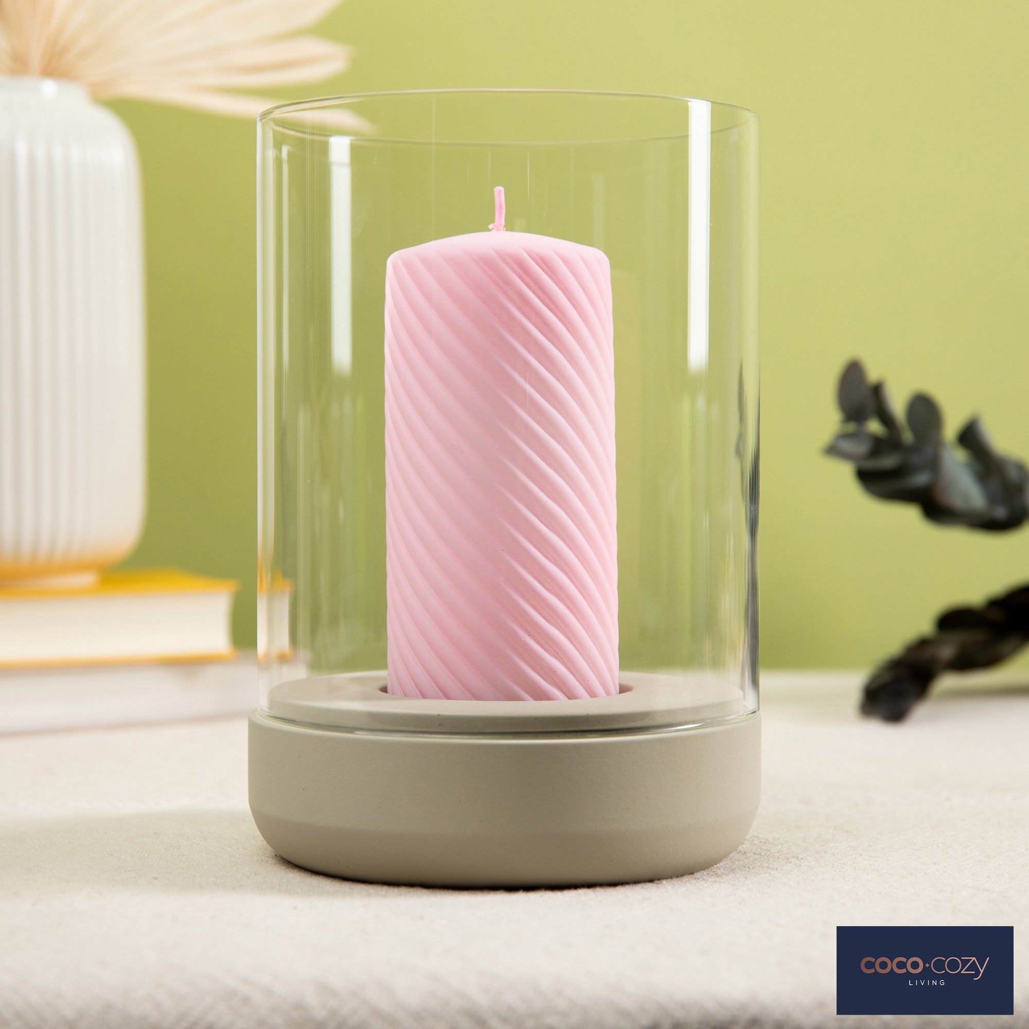 coco+cozy Stumpenkerze Stumpenkerzen Carla - rosa, günstig online kaufen