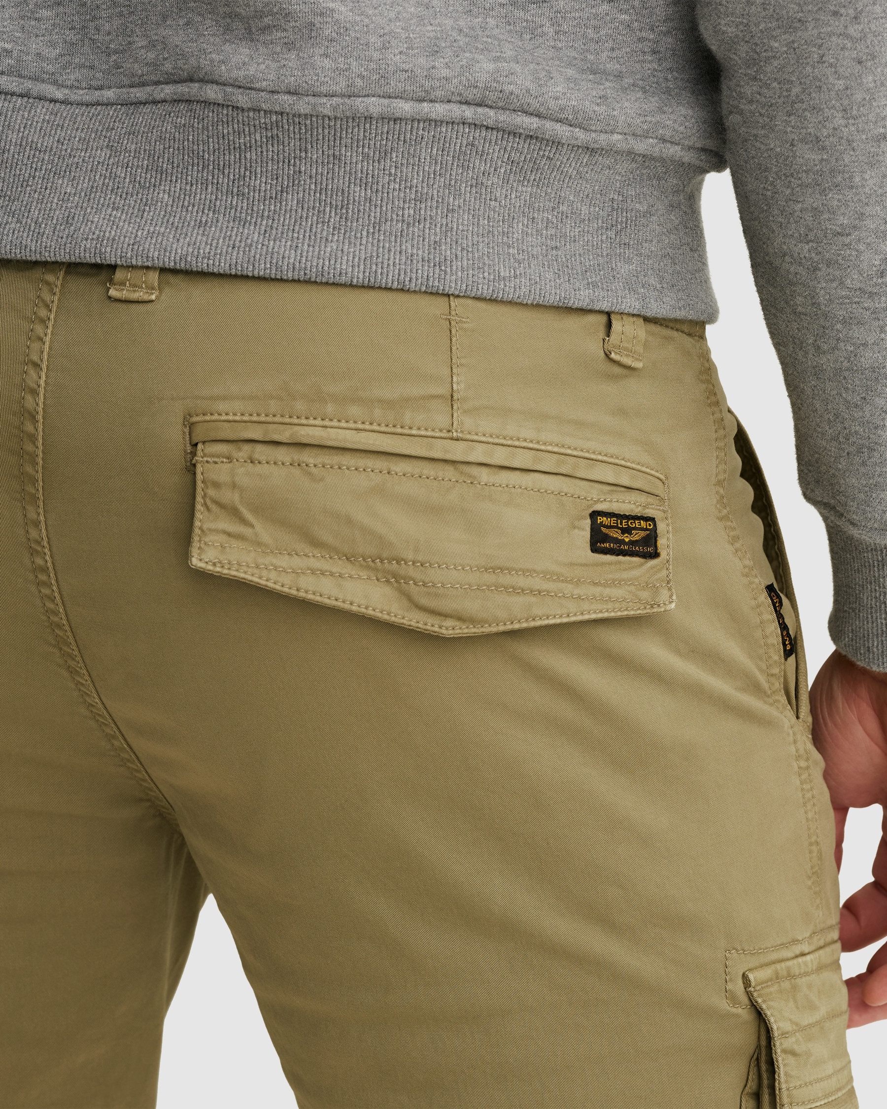 PME LEGEND Cargohose Nordrop Stretch Twill mit Logo Stickerei