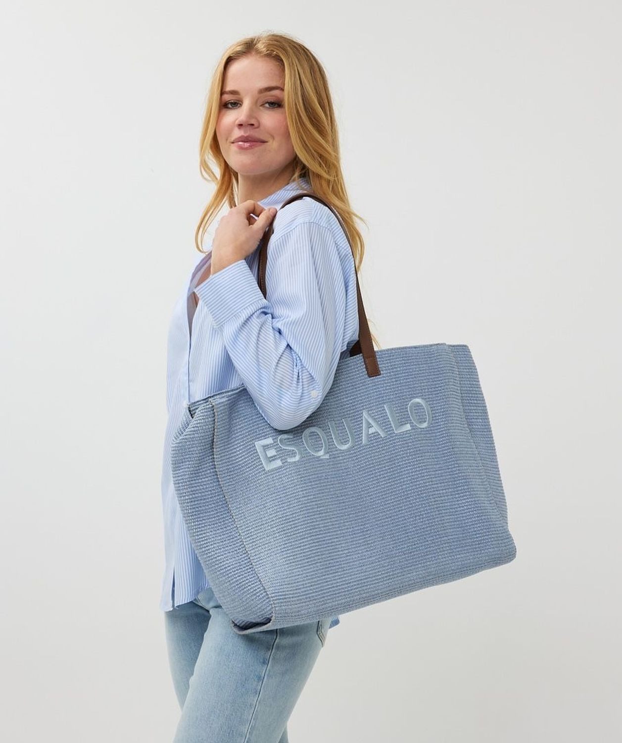Umhängetasche Esqualo Tasche Embroidery Blau