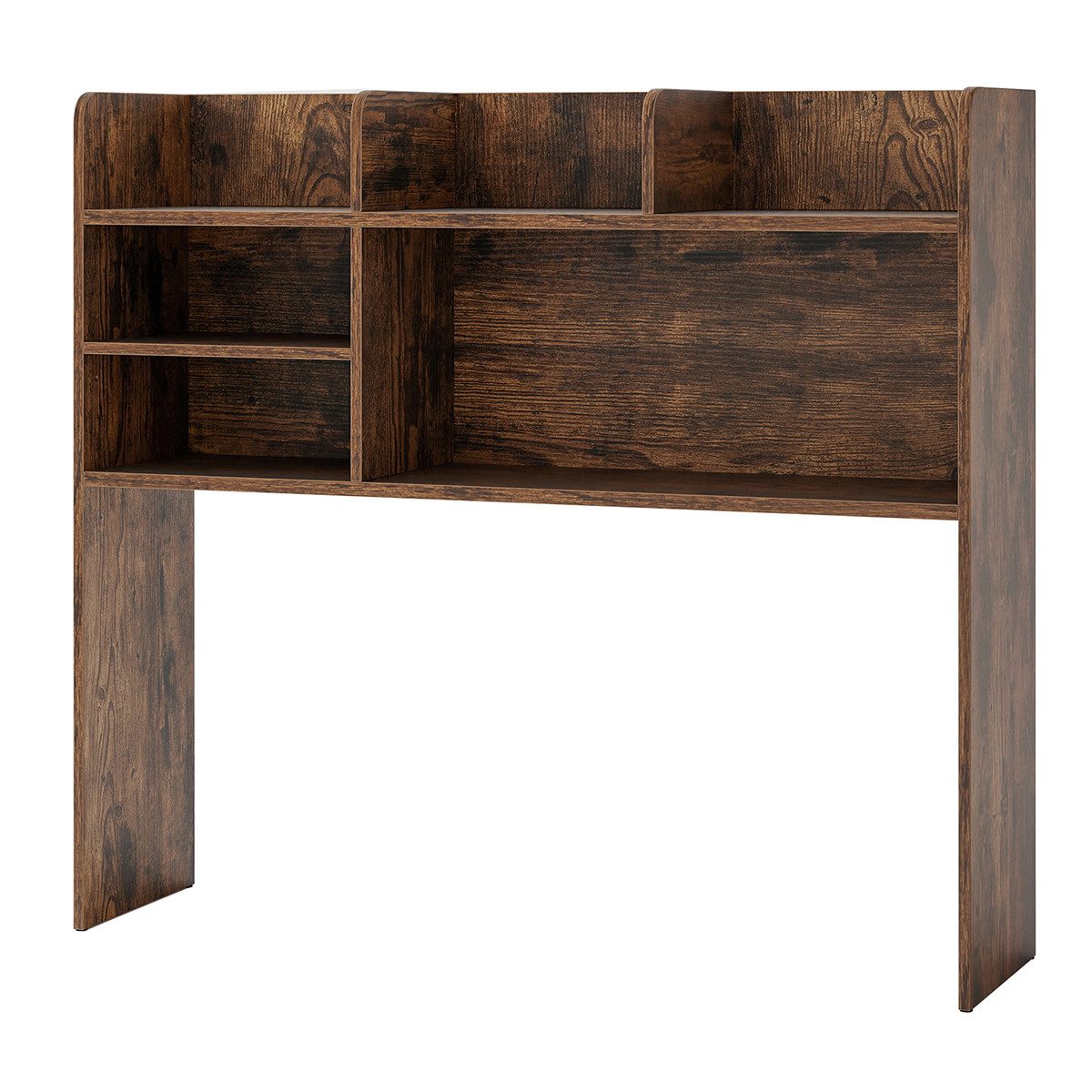 COSTWAY Regal-Schreibtisch, Aufsatzregal mit 6 Ablagen, Holz 94x24x85cm günstig online kaufen