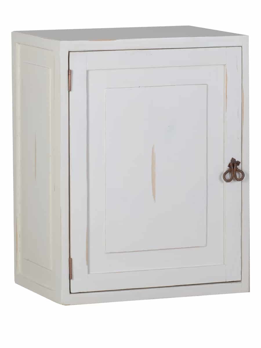 MiaMöbel Hängeschrank Mexico aus massivem Pinienholz Weiß