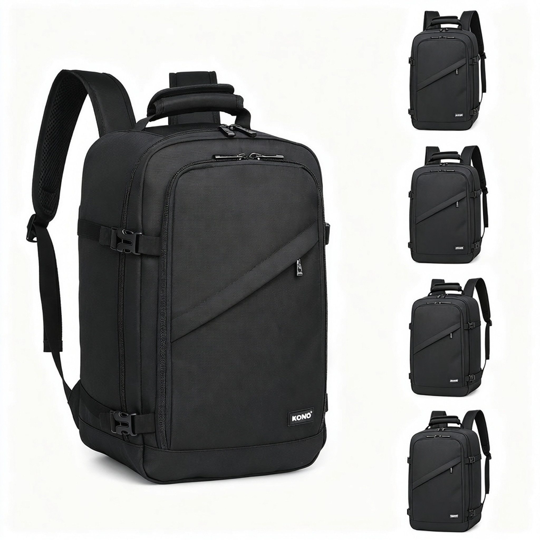 KONO Tagesrucksack 20L, Kabinenrucksack 40x20x25 cm für für Ryanair, Unter-Sitz-Tasche
