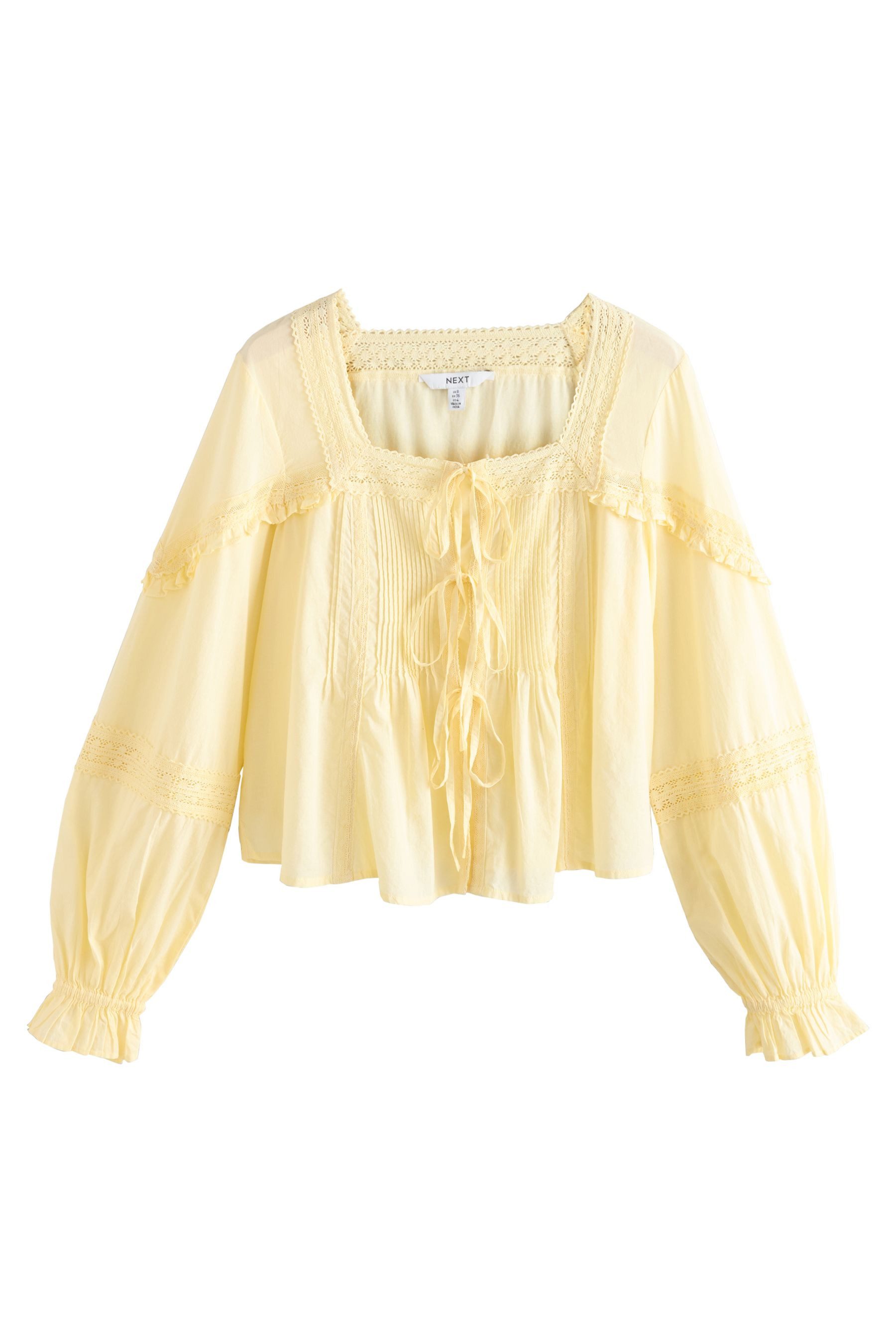 Next Langarmbluse Langärmelige Bluse im Prairie-Stil günstig online kaufen