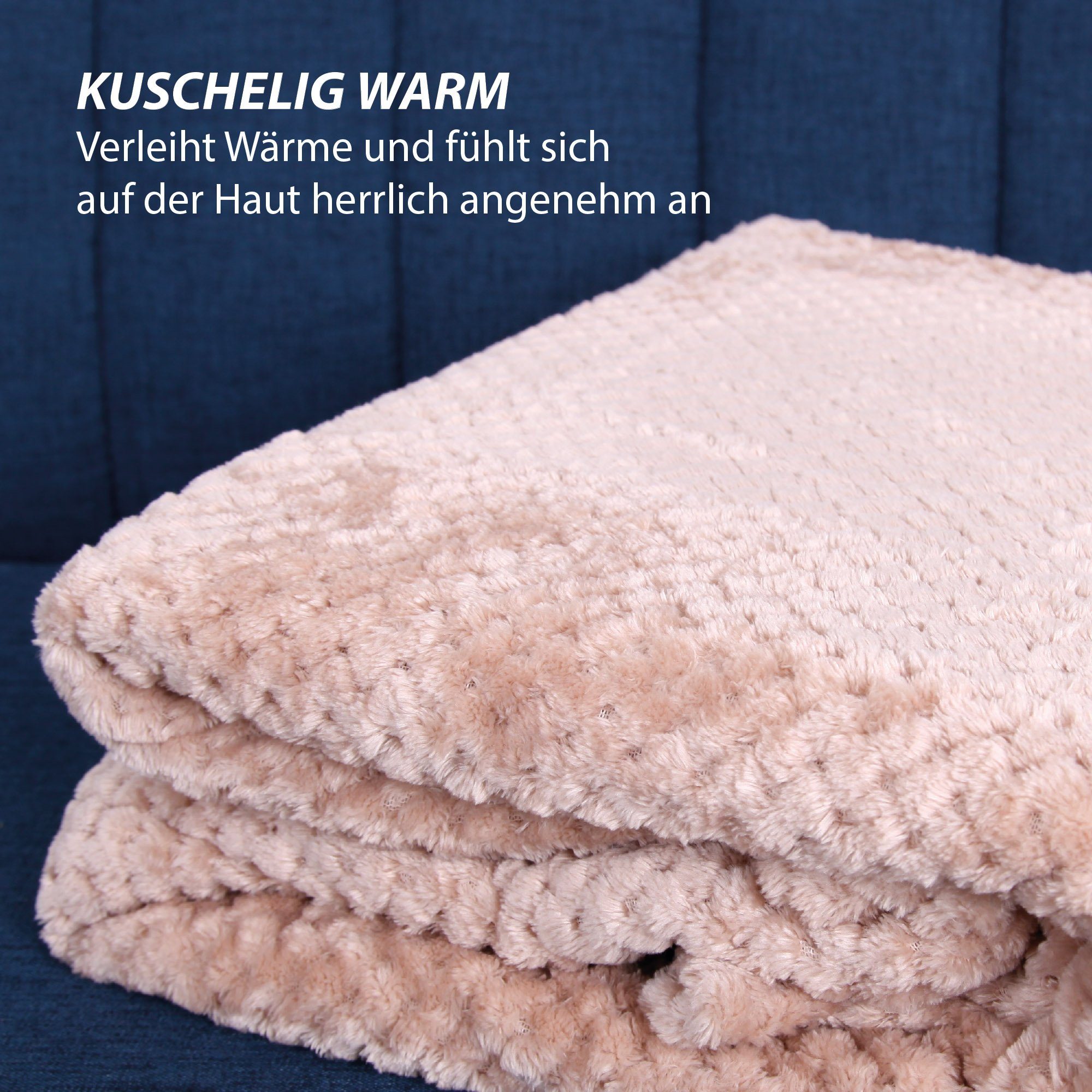 für Flanell Camel Decke Bestlivings, 150x200cm, Decke Tagesdecke Flauschige Couch Kuscheldecke Sofa, und Bett, Wohndecke