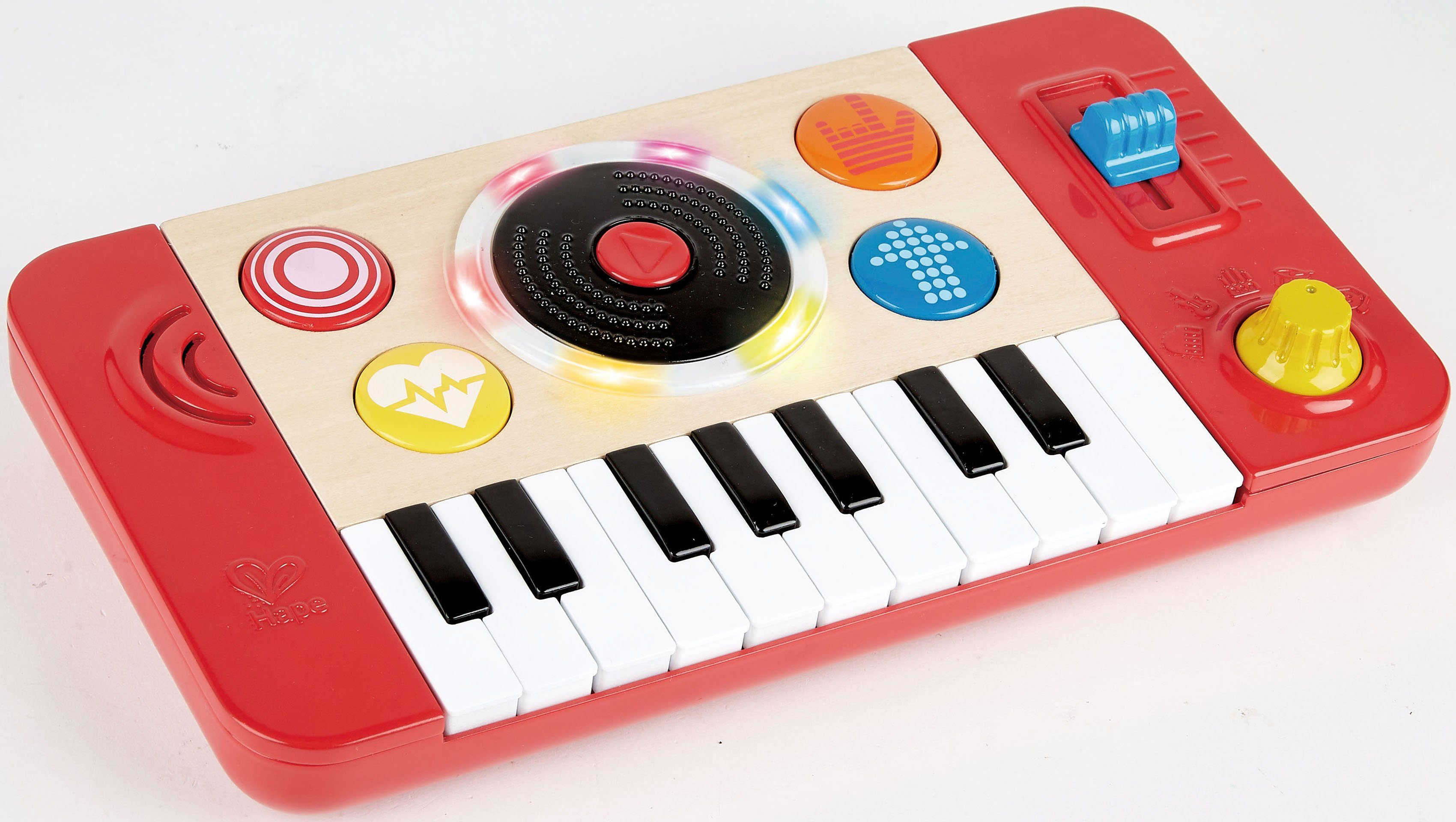 Hape Spielzeug-Musikinstrument DJ-Mischpult, mit Licht & Sound, Fröhliches  Mischpult für die kleinsten DJ`s
