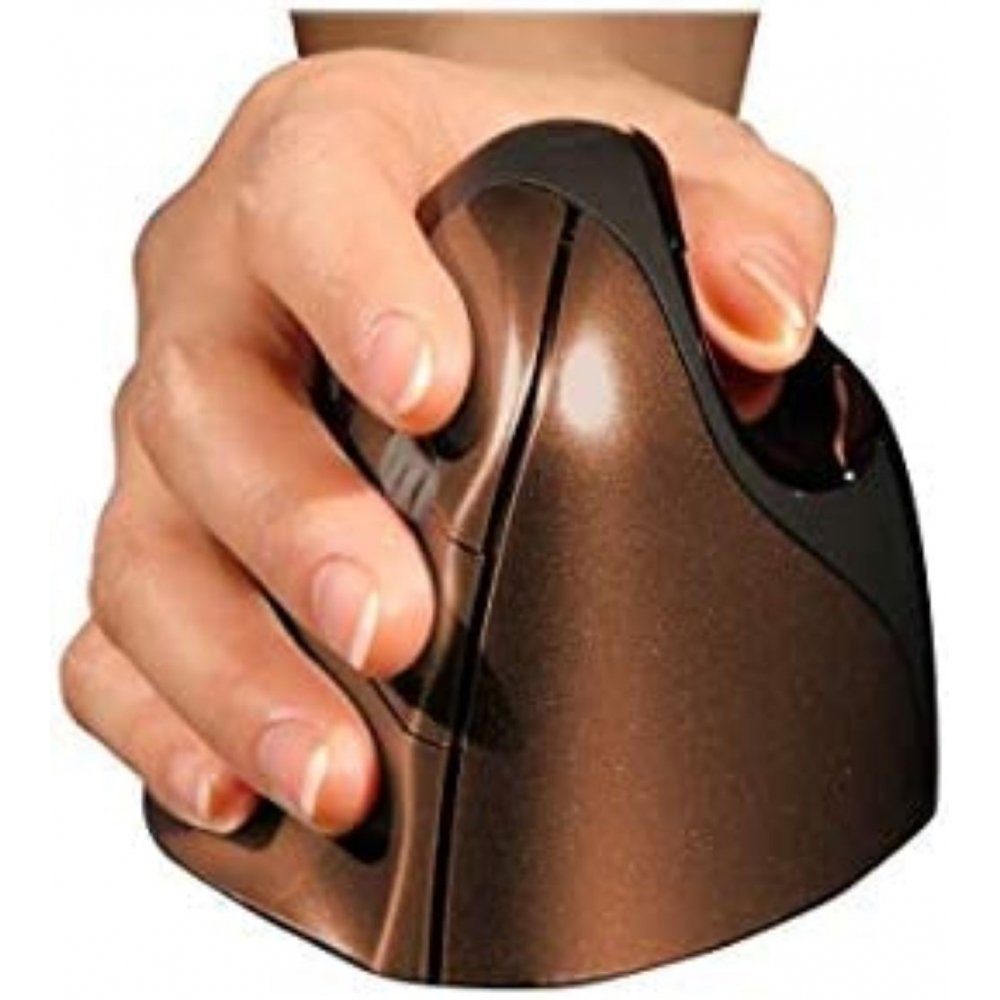 EVOLUENT Bakker 4 Small Wireless - vertikale Maus - braun/bronze ergonomische Maus