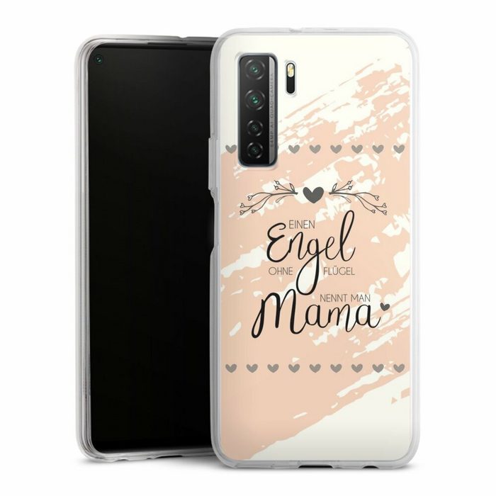 DeinDesign Handyhülle Muttertag Mama Spruch Engel Mama Huawei P40 lite 5G Silikon Hülle Bumper Case Handy Schutzhülle