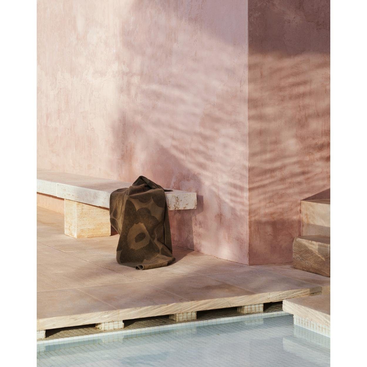 Marimekko Badetücher Mini-Handtuch Unikko Dark Sand günstig online kaufen