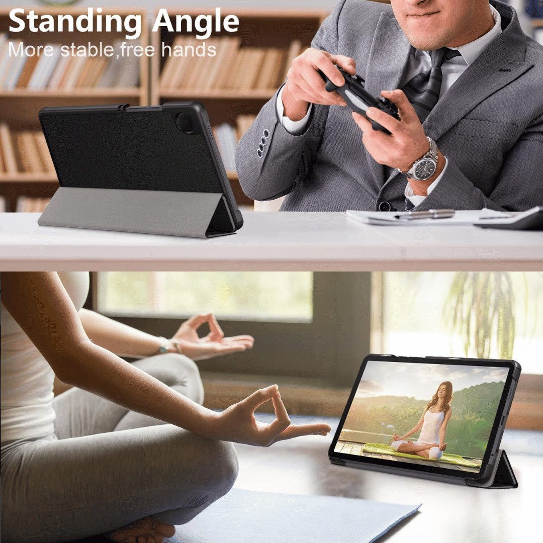 SmartUP Tablet-Hülle für Samsung Galaxy Tab A11 Klapphülle Tasche Case Cover Schutzglas 9H 8,7 Zoll, integrierte Standfunktion, integrierter Magnetverschluss – Bild 5 von 5