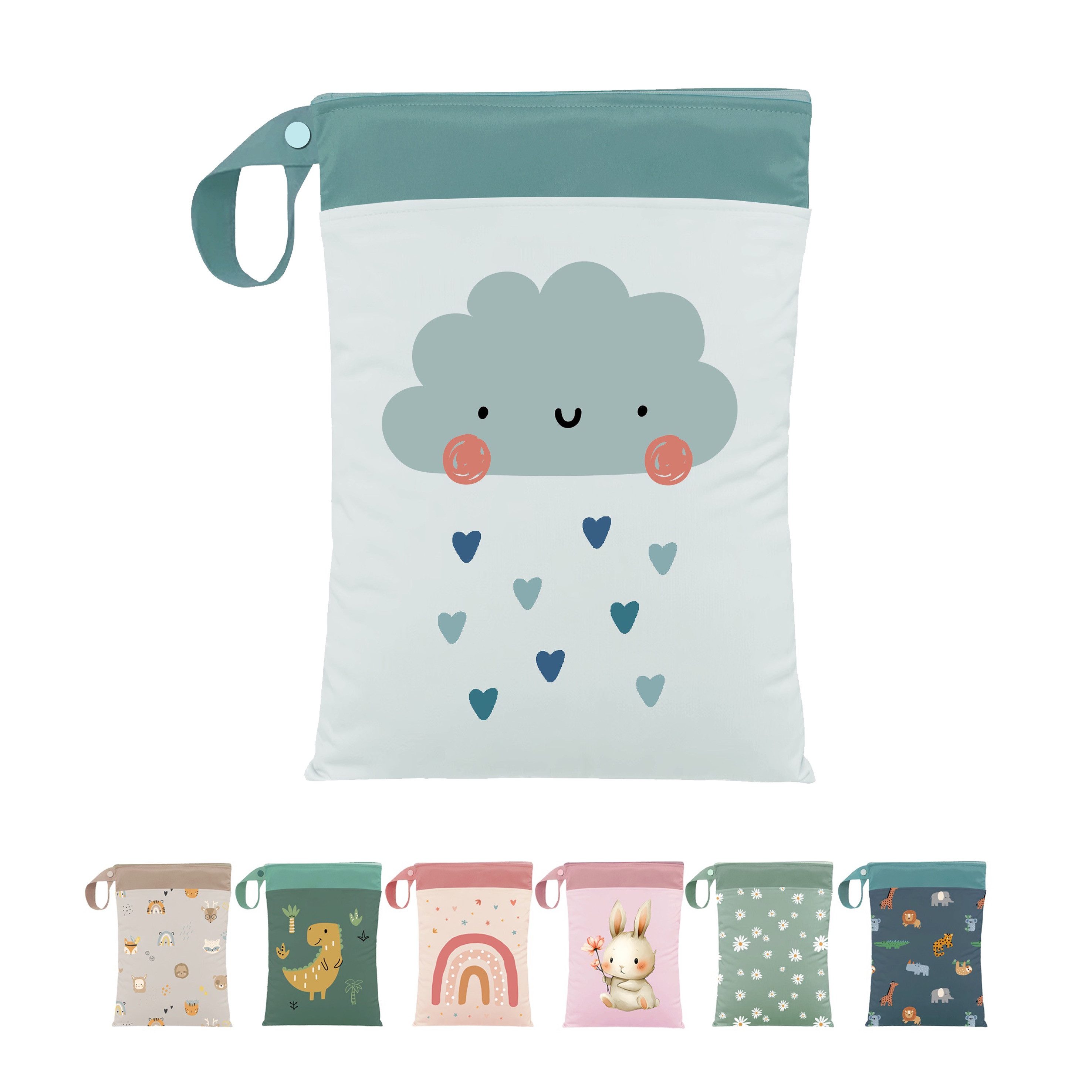 Artee Wickeltasche Nasstasche für Wechselwäsche Kita, Kindergarten, Strand, 1 Stück