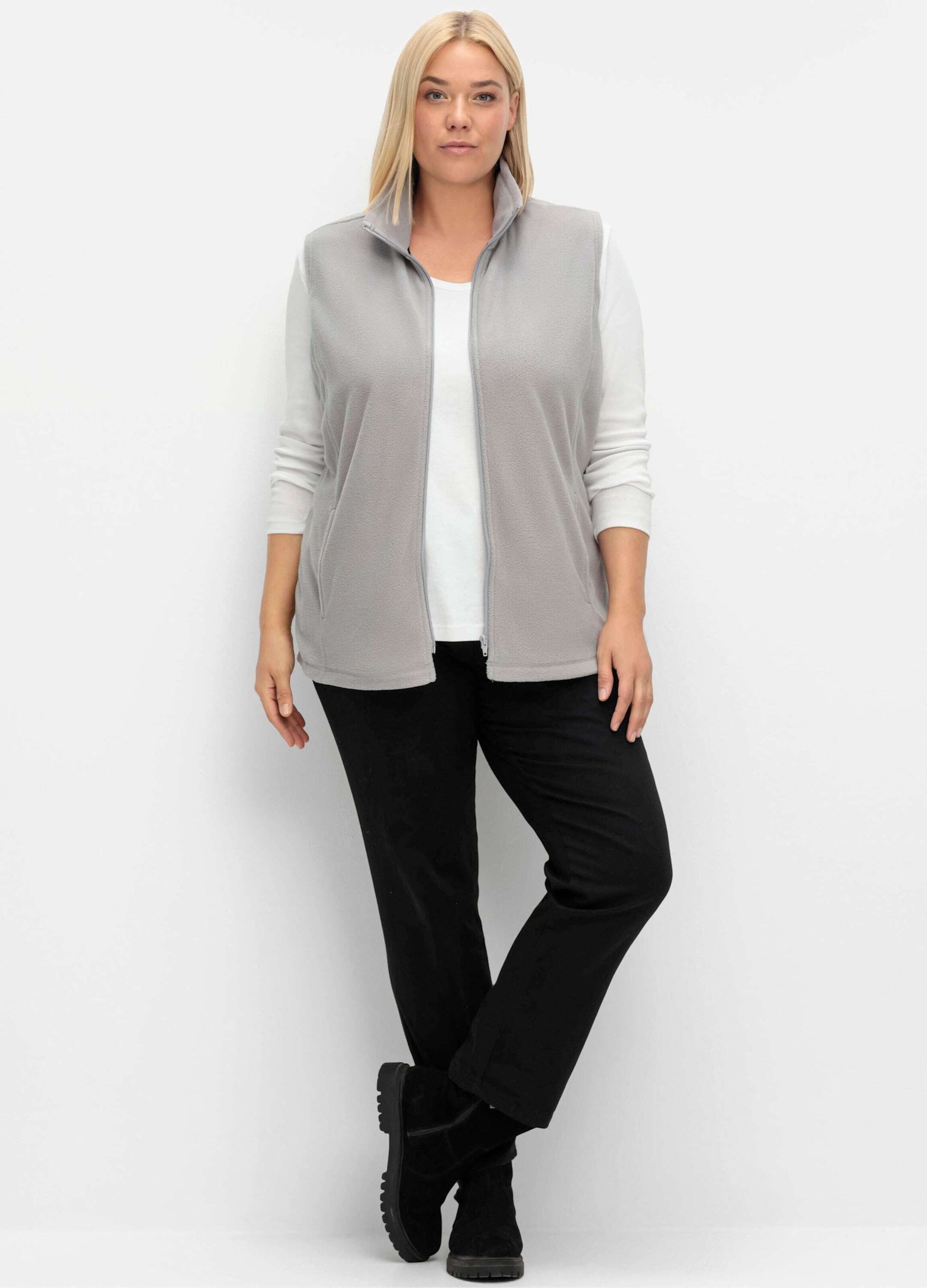 Sieh an! Fleeceweste Fleece-Weste Länge ca. 70 cm