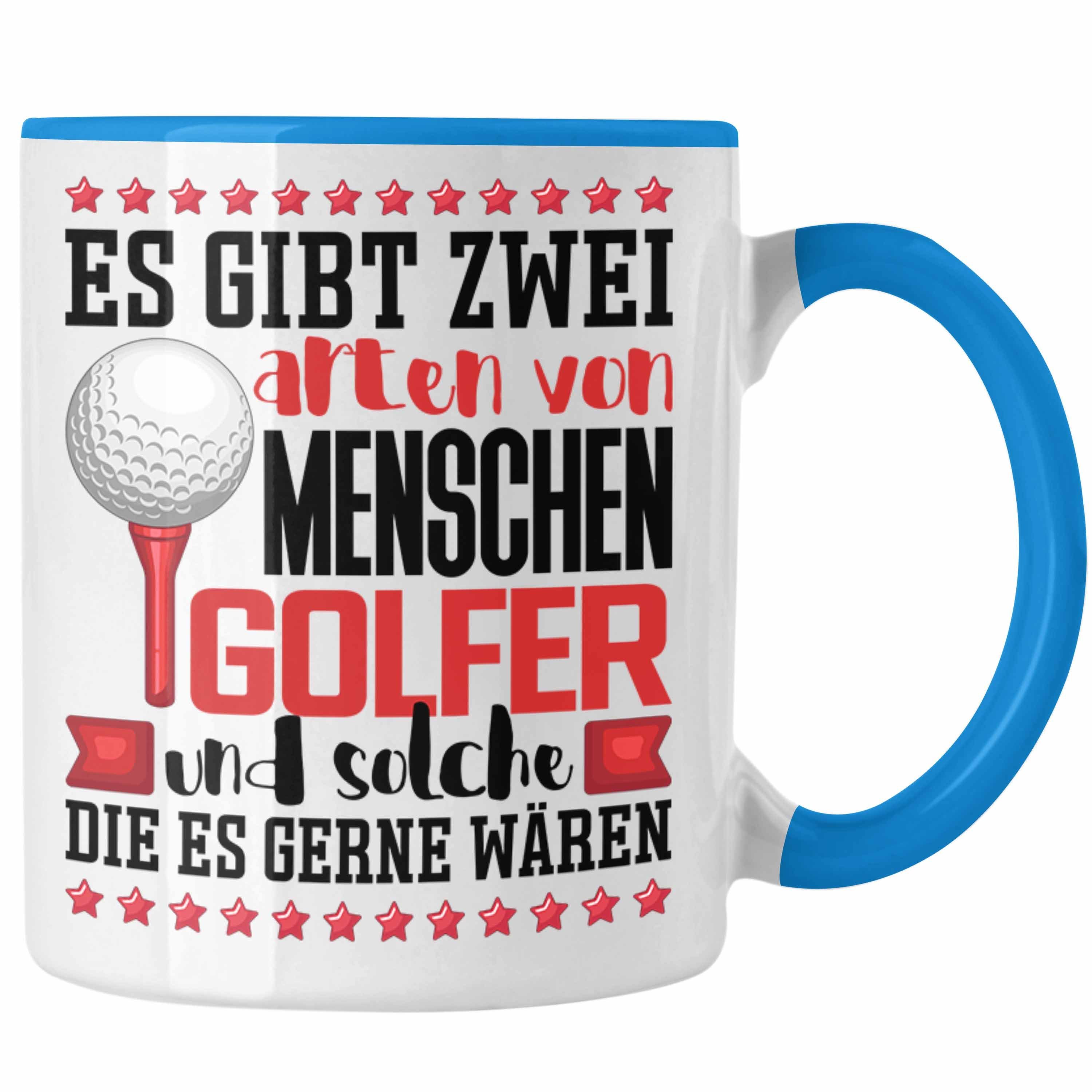 Golfer Tasse Arten Tasse Gibt Golfspieler Trendation Menschen von Spruch Geschenk 2 Es Blau