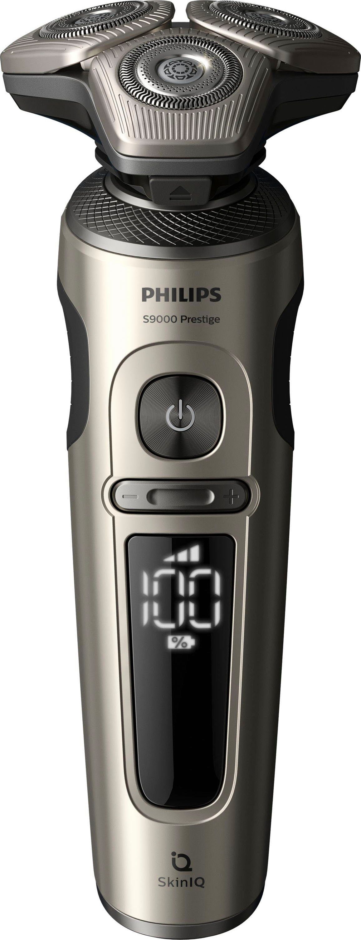 9000 Prestige Philips Etui, mit Reinigungsstation, 2, Series SkinIQ Elektrorasierer Technologie Aufsätze: SP9883/36,
