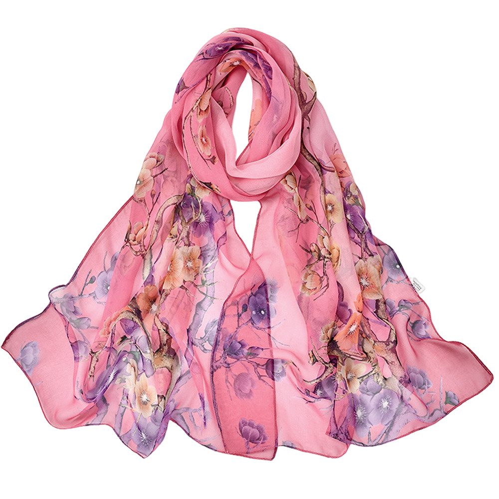 Schal Modeschal Chiffon Schal Damen Stola Umschlagtuch Halstuch
