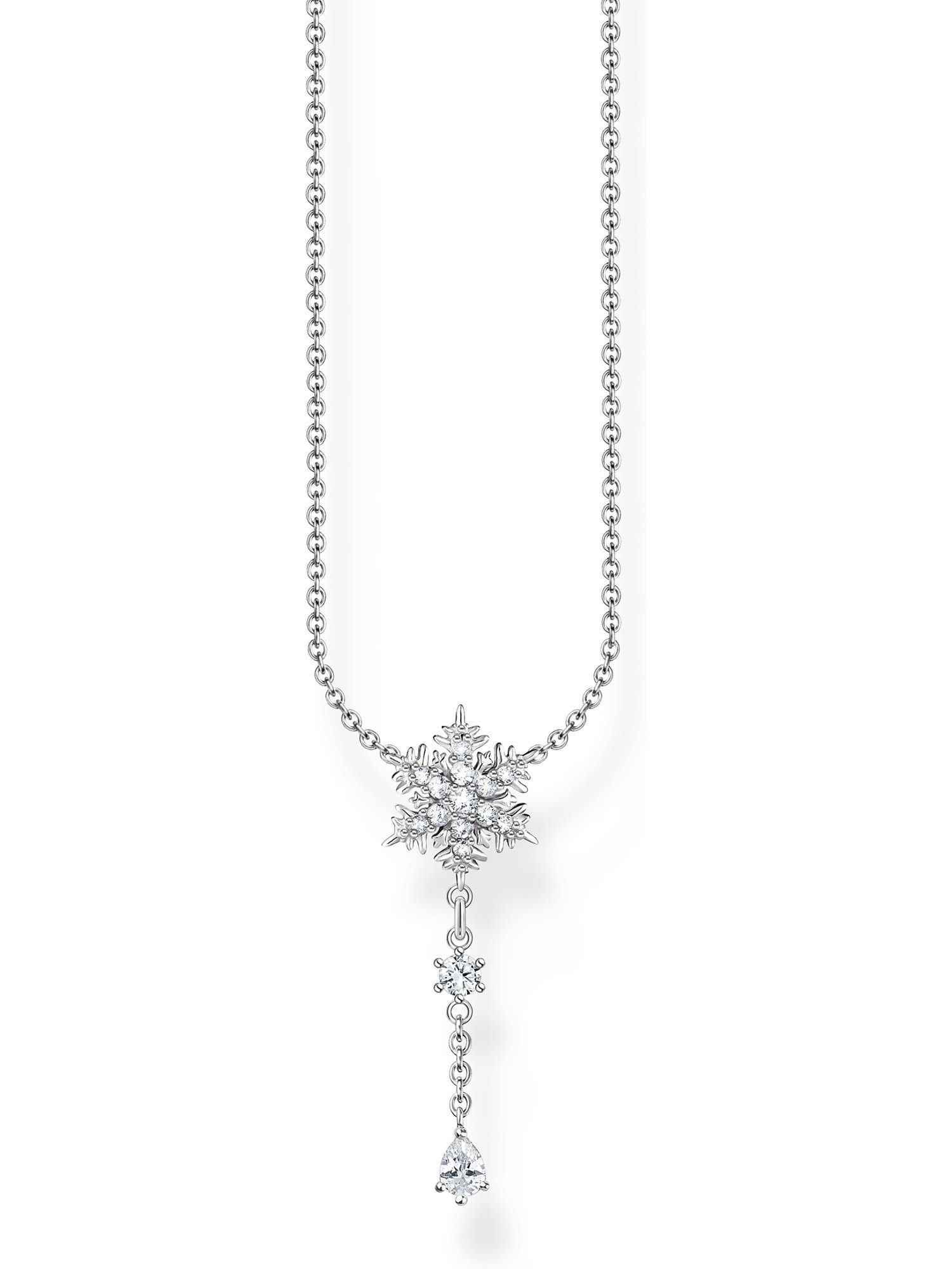 Silberkette Thomas Sabo Damen-Kette 925er Silber Zirkonia