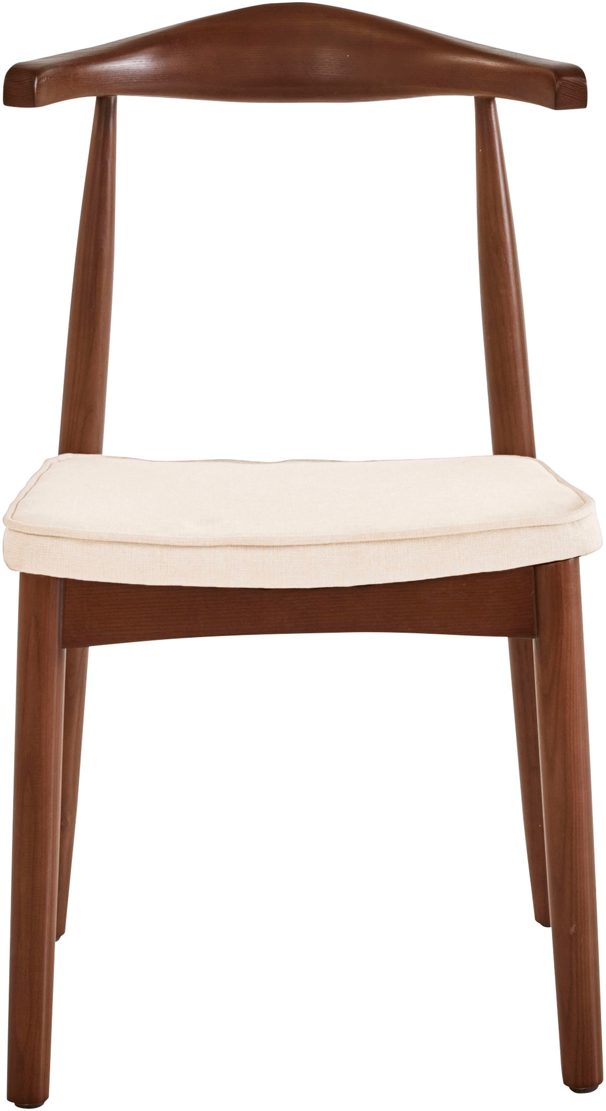 LeGer Home by Lena Gercke Esszimmerstuhl Rianne, TOPSELLER!, OTTOs Choice (Set, 2 St), Gestellrahmen aus massivem Eschenholz, Sitzfläche mit Webstoffkissen