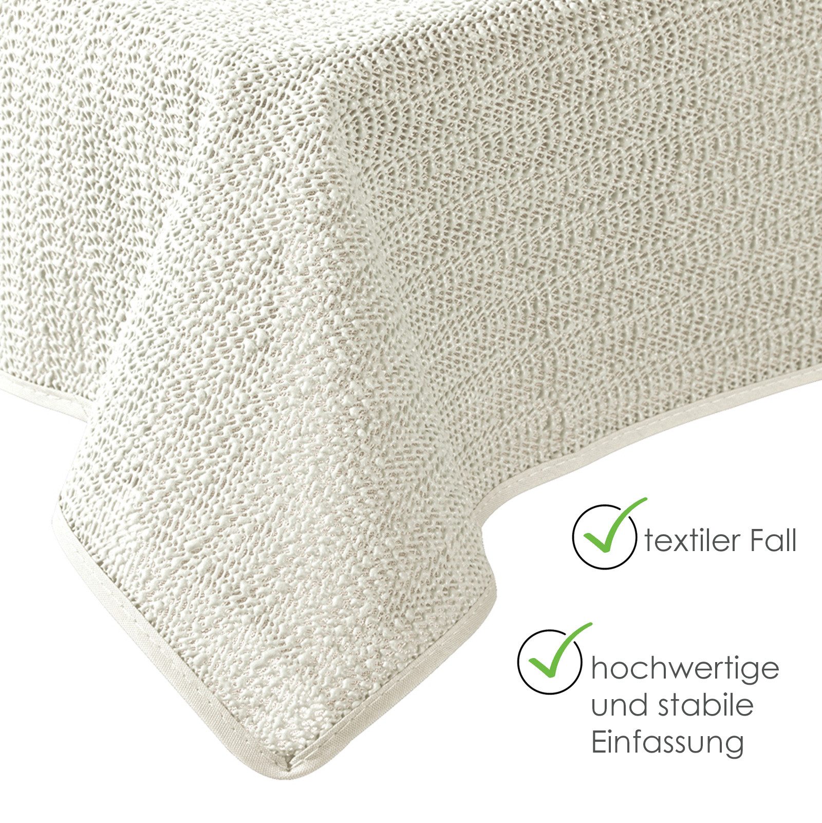heimtexland Gartentischdecke Outdoor Tischdecke Garten Balkon Camping Tischdeko (Stück 1-tlg, 1), wetterfest I robust I UV-beständig I rutschfest I waschbar