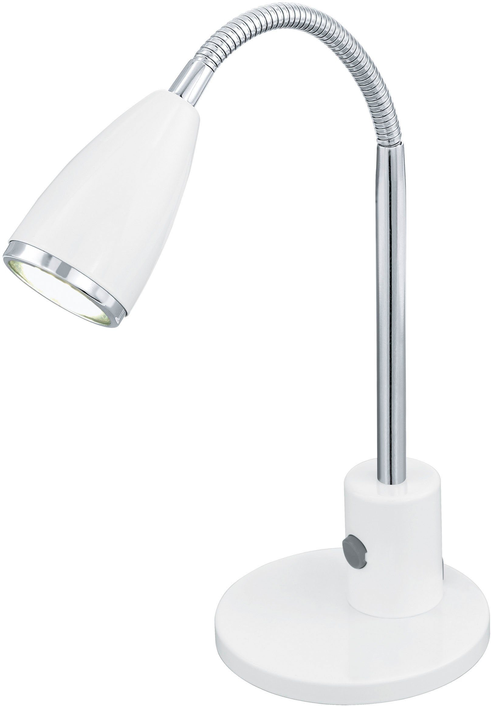 EGLO Tischleuchte FOX Tischlampe weiß, chrom, günstig online kaufen